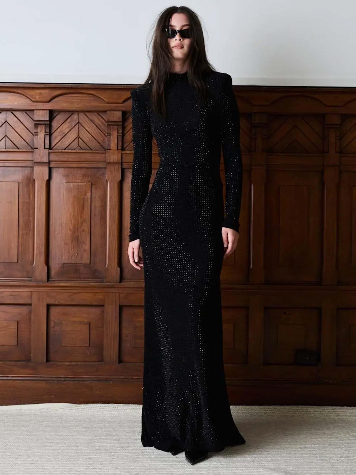 Luxe Sequin Skirt - Black