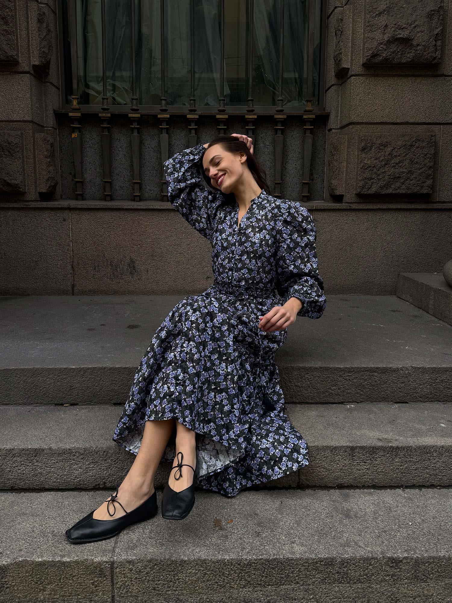 Bohemian Belt Dress - Winter Garden