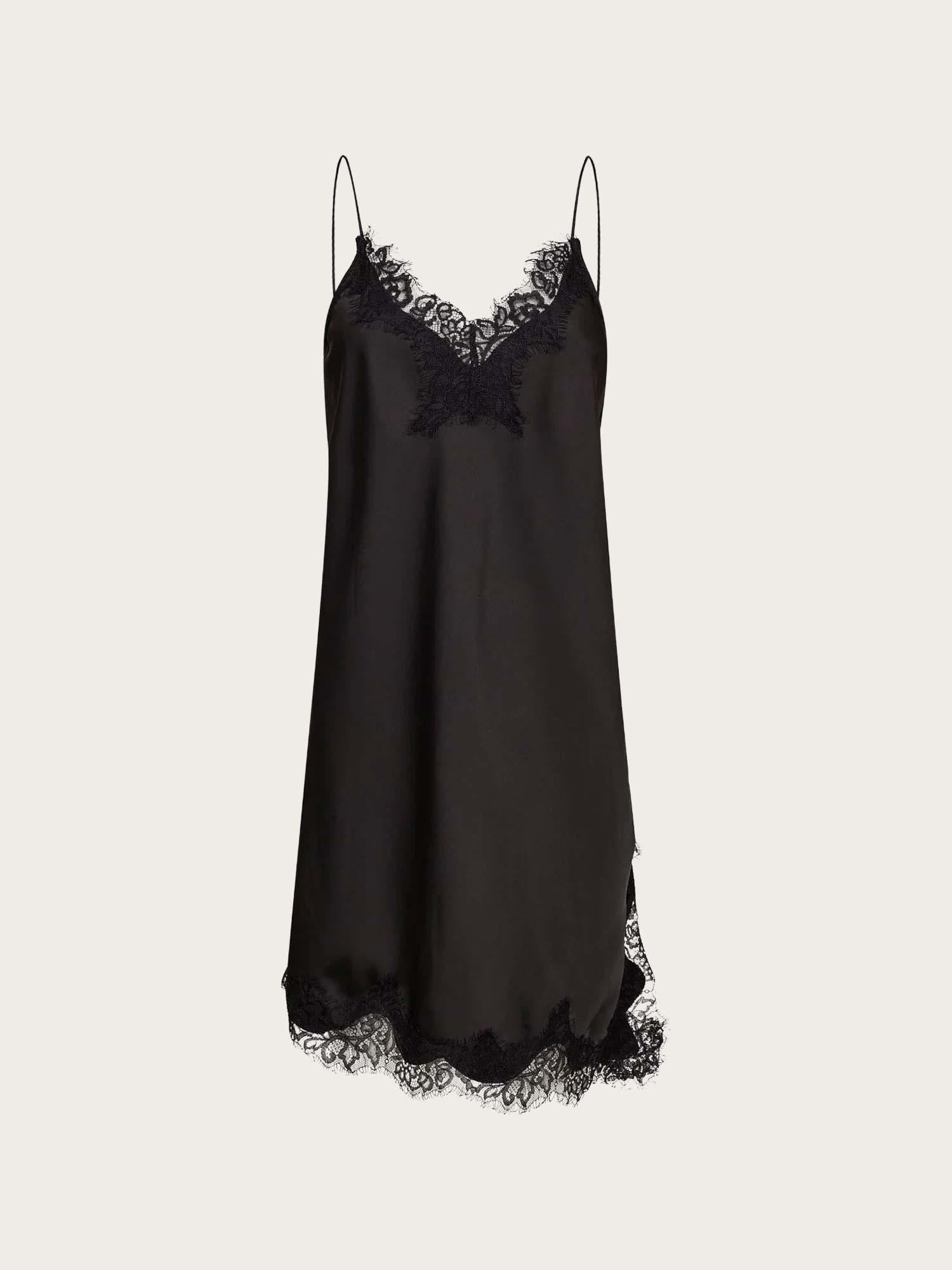 Naomi Asym Lingerie Dress - Black