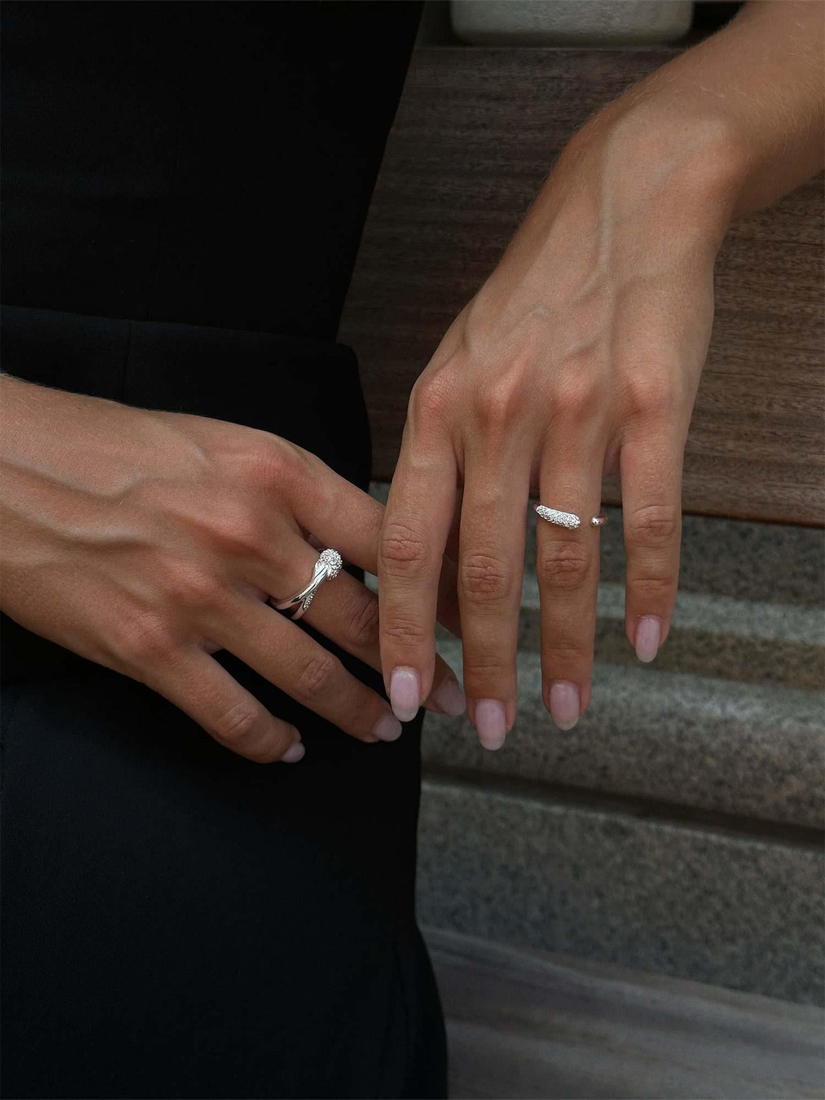 Pavé Knot Ring - Silver