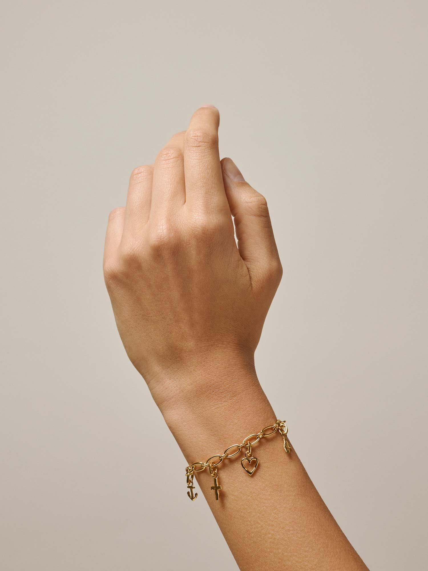Charm Organic Heart - Gold