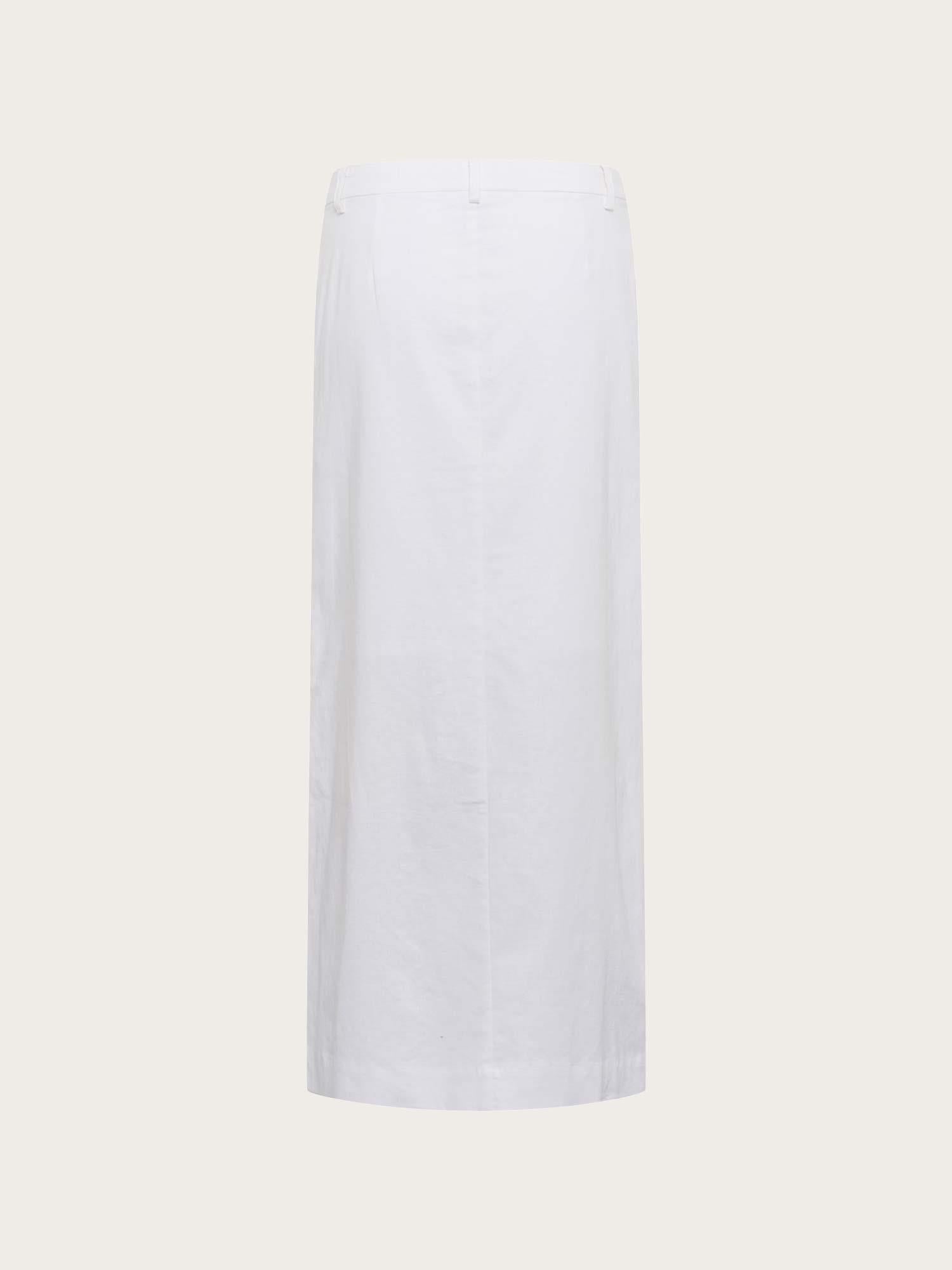 GZizza Linen MW Skirt - Bright White