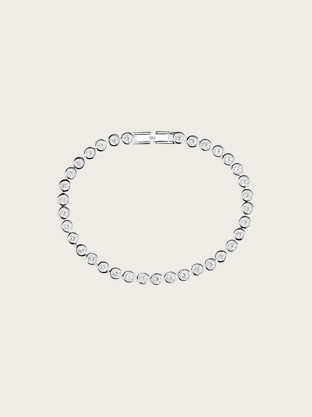 Lotus Tennis Bracelet - Silver