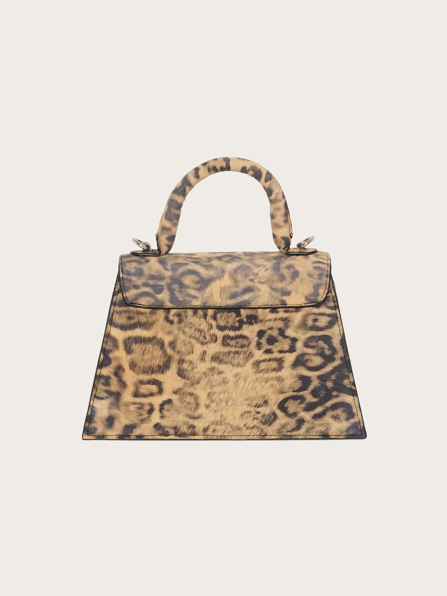 Harvey P Bag - Leopart Print Leather