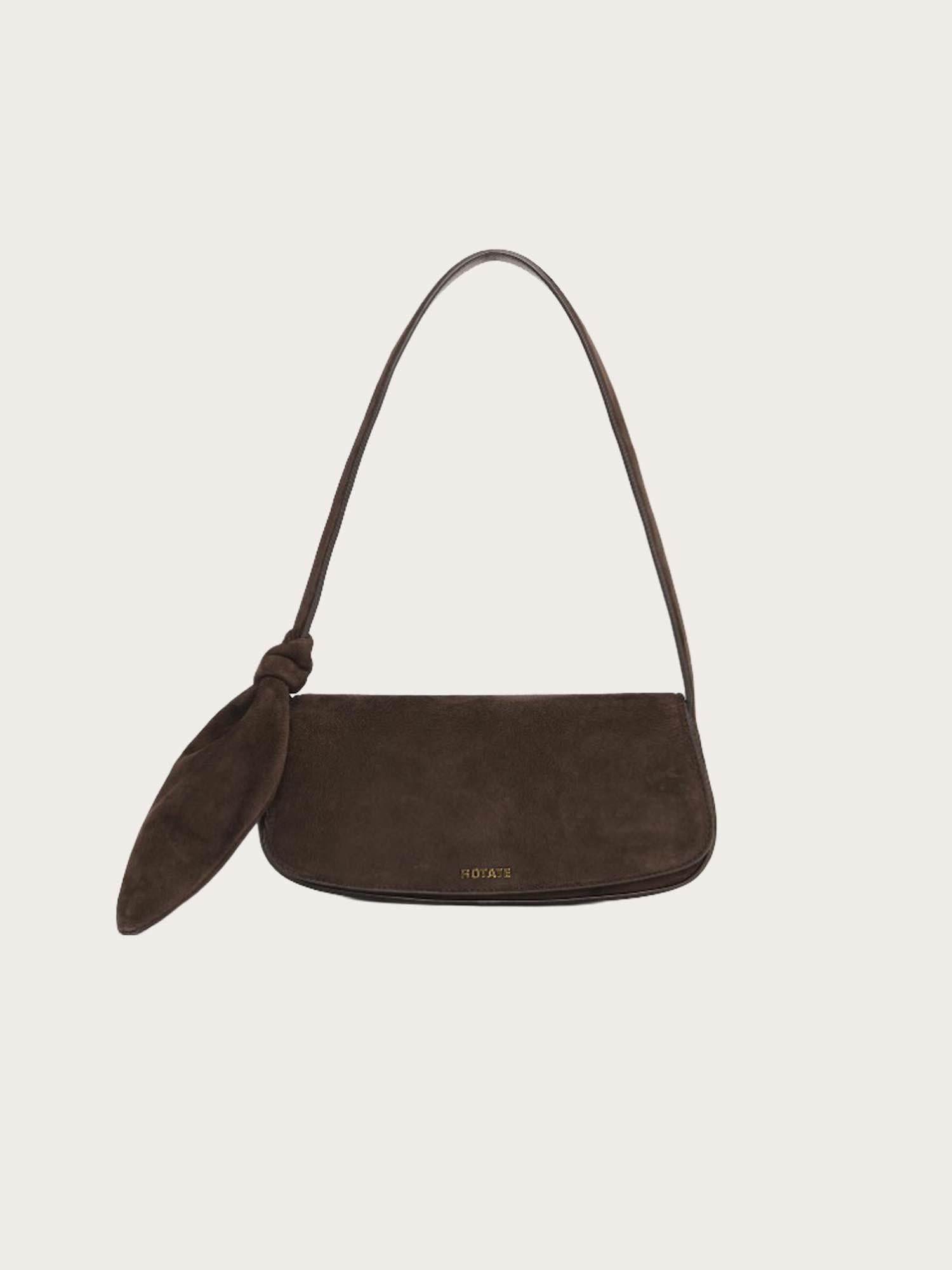 Suede Knot Scarf Bag - Chocolate Torte