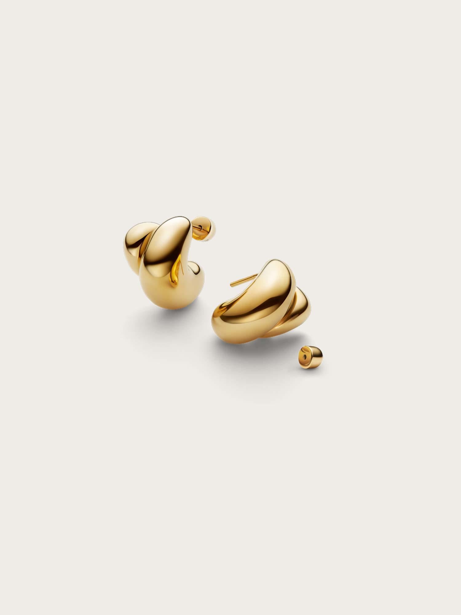 Tryvann Trail Earring Pair - Gold