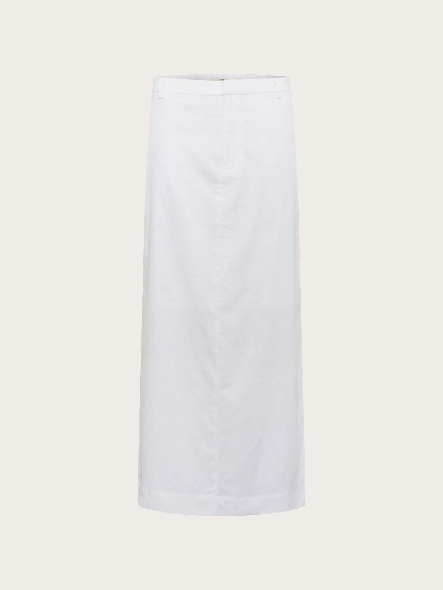 GZizza Linen MW Skirt - Bright White