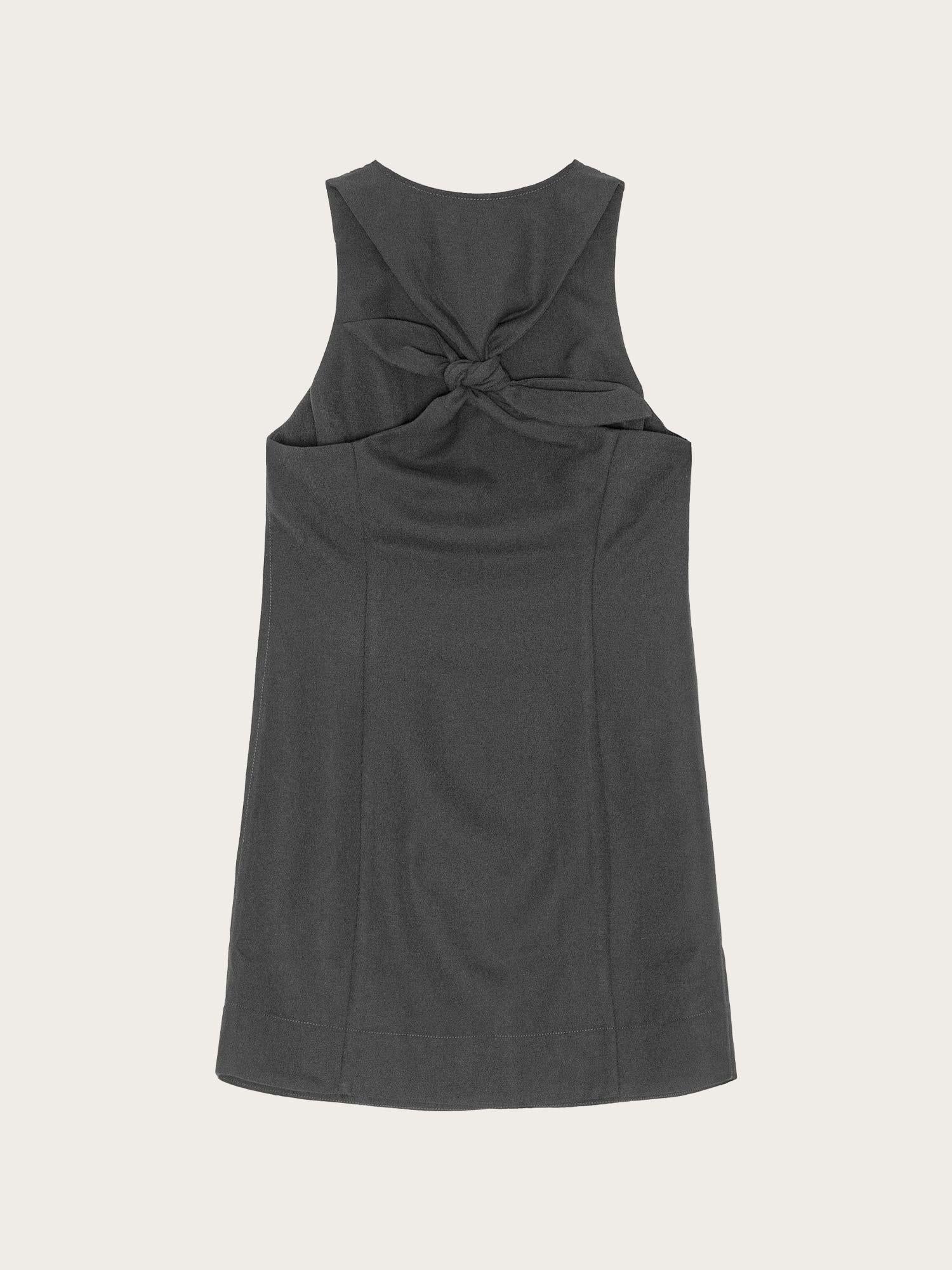Light Twill Suiting Mini Dress - Black