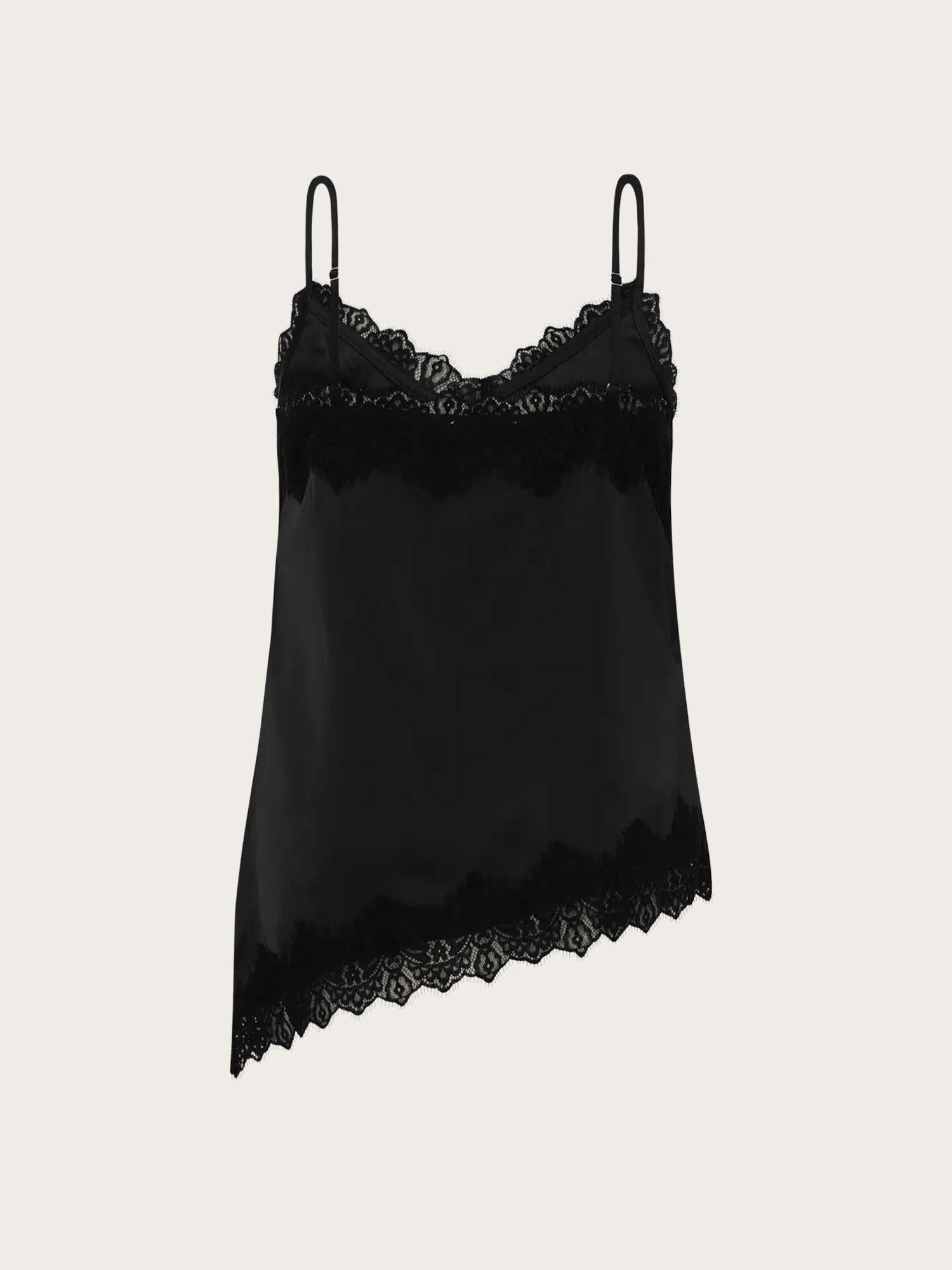Ennanna Singlet Top - Black