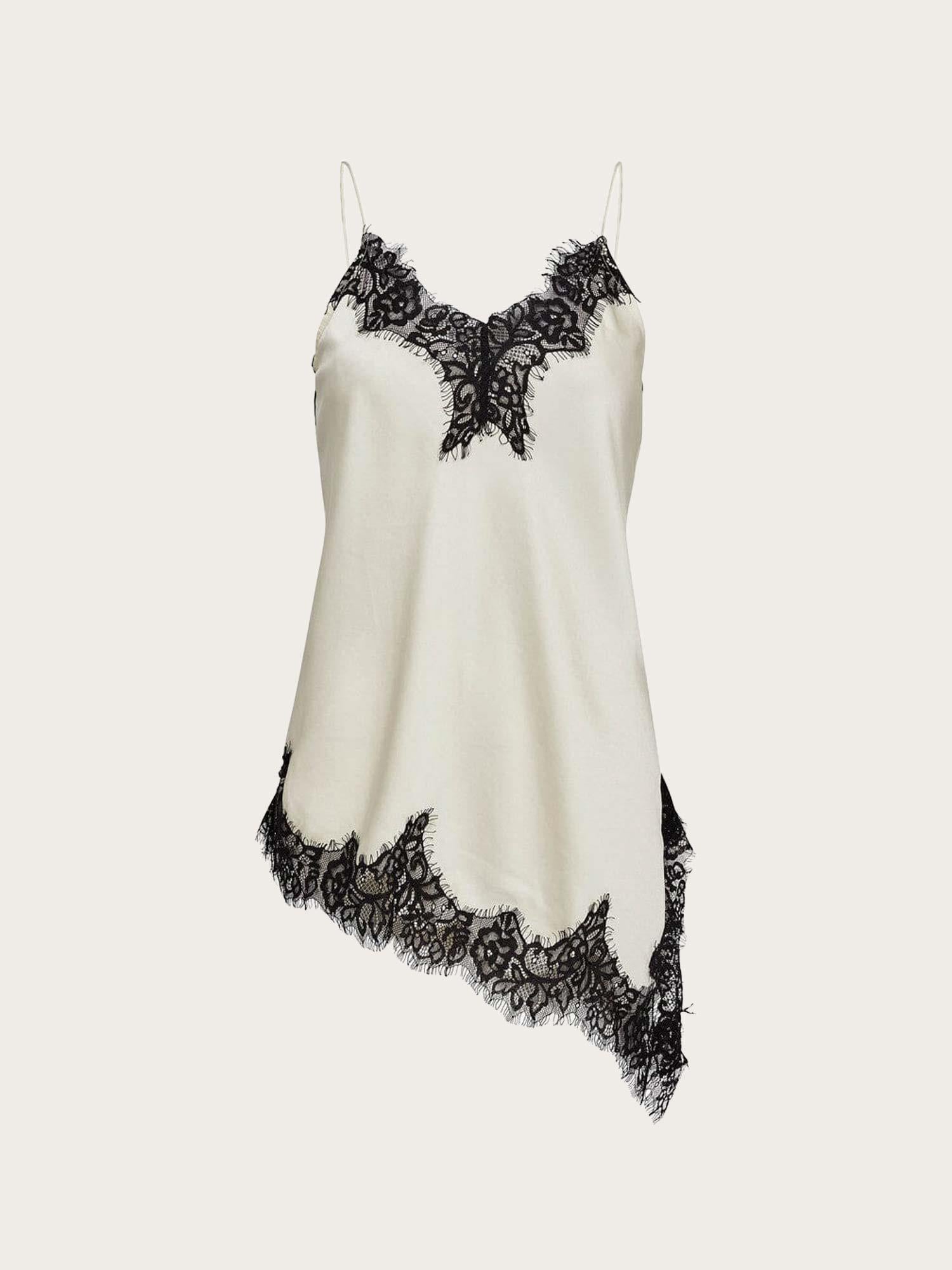 Naomi Asym Lingerie Top - Pearl