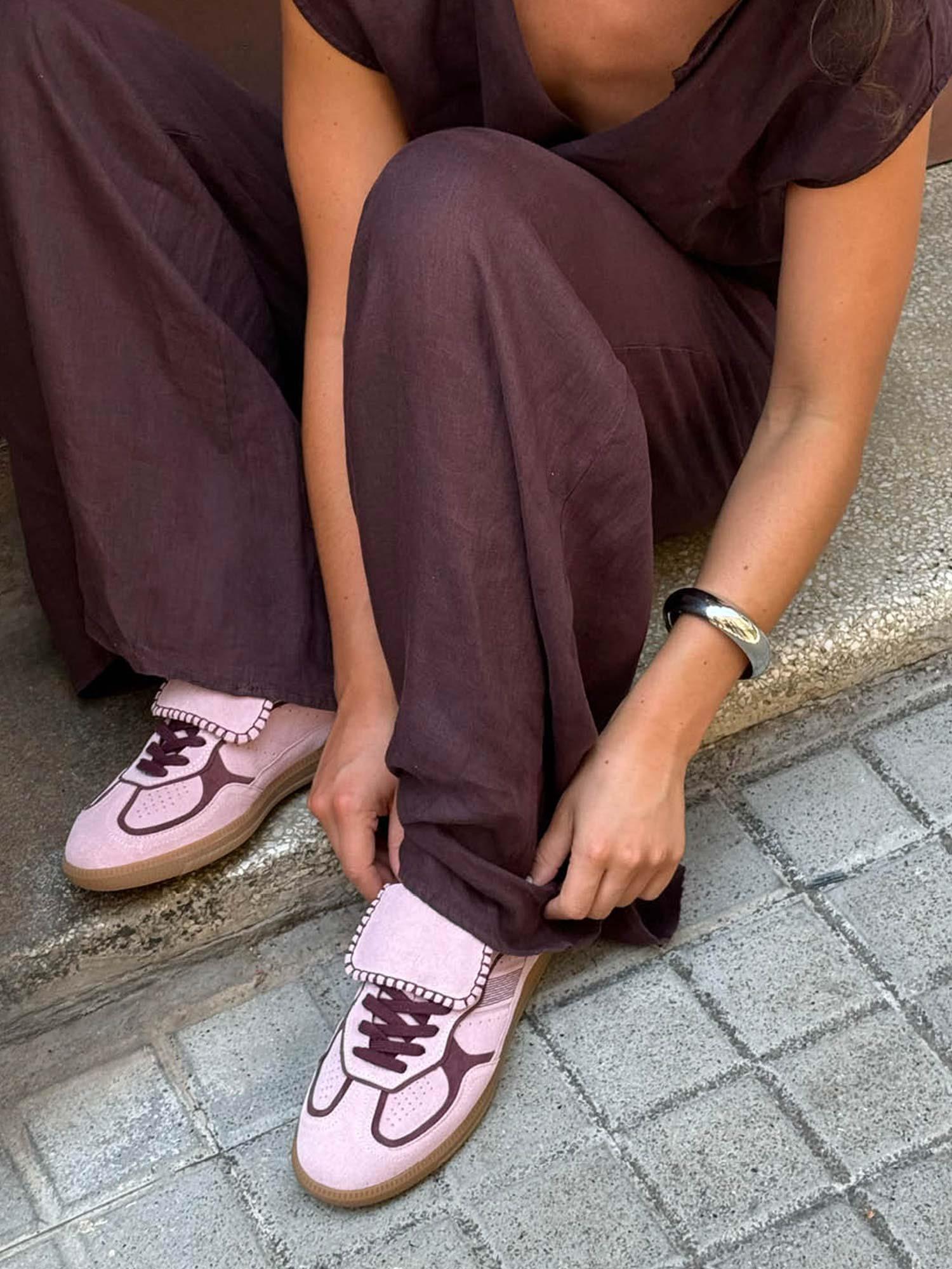 Tb. 490 Club Suede Pink Leather Sneakers