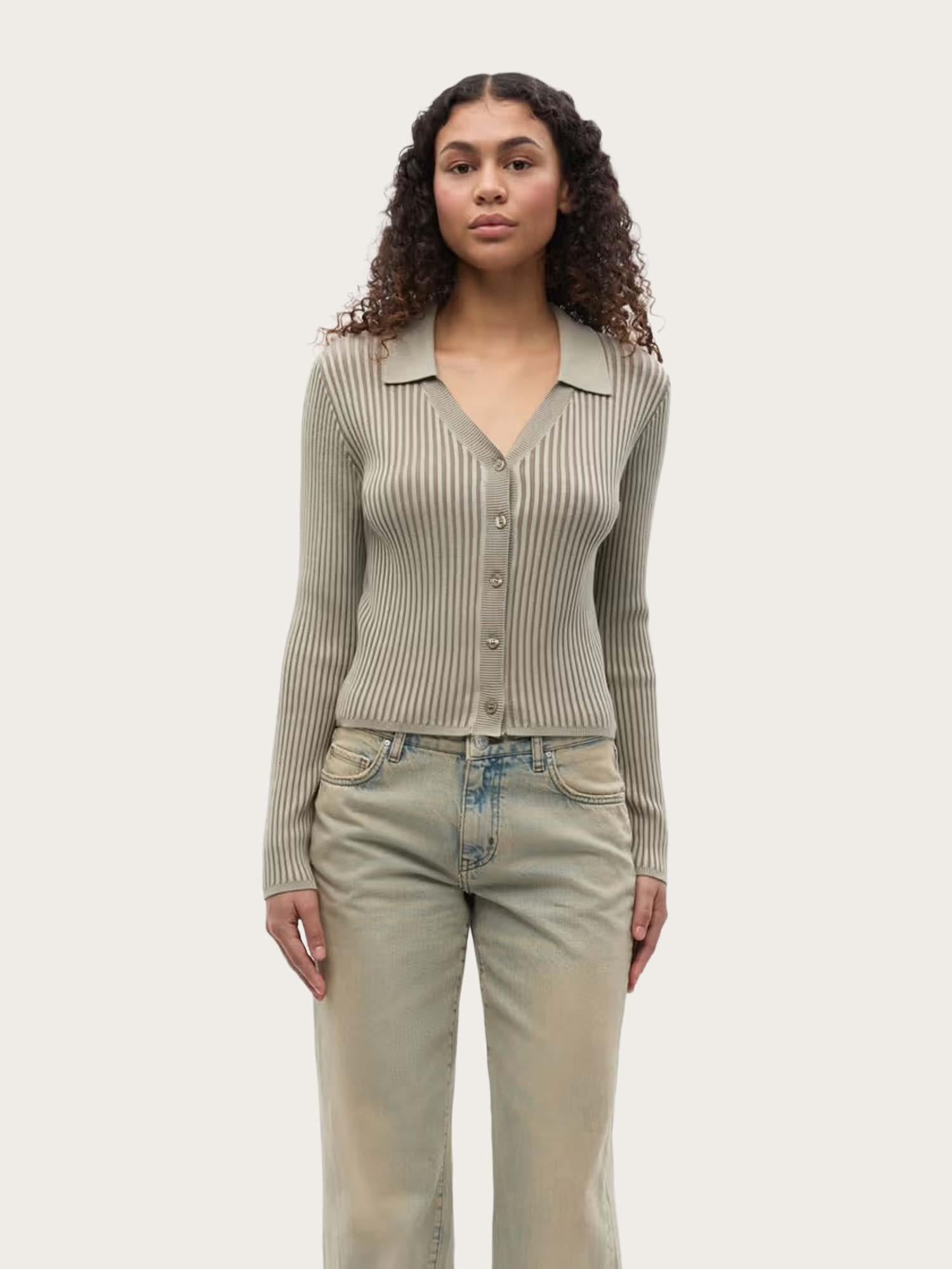 Enserena LS Cardigan - Abbey-Brindle