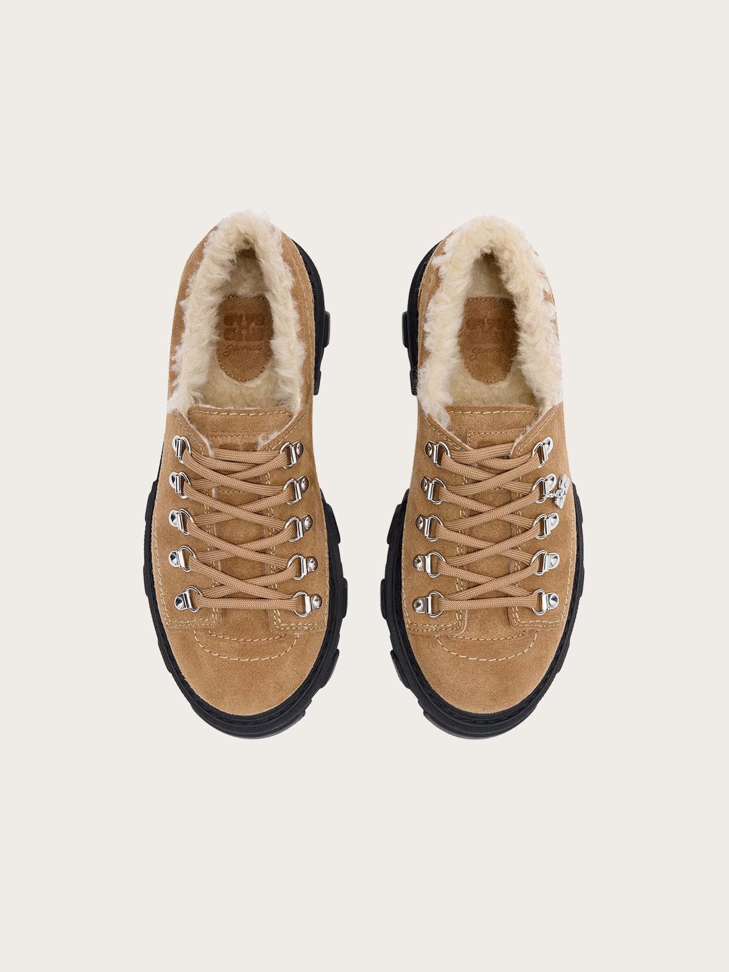 Cleated Derbies Suede - Cognac