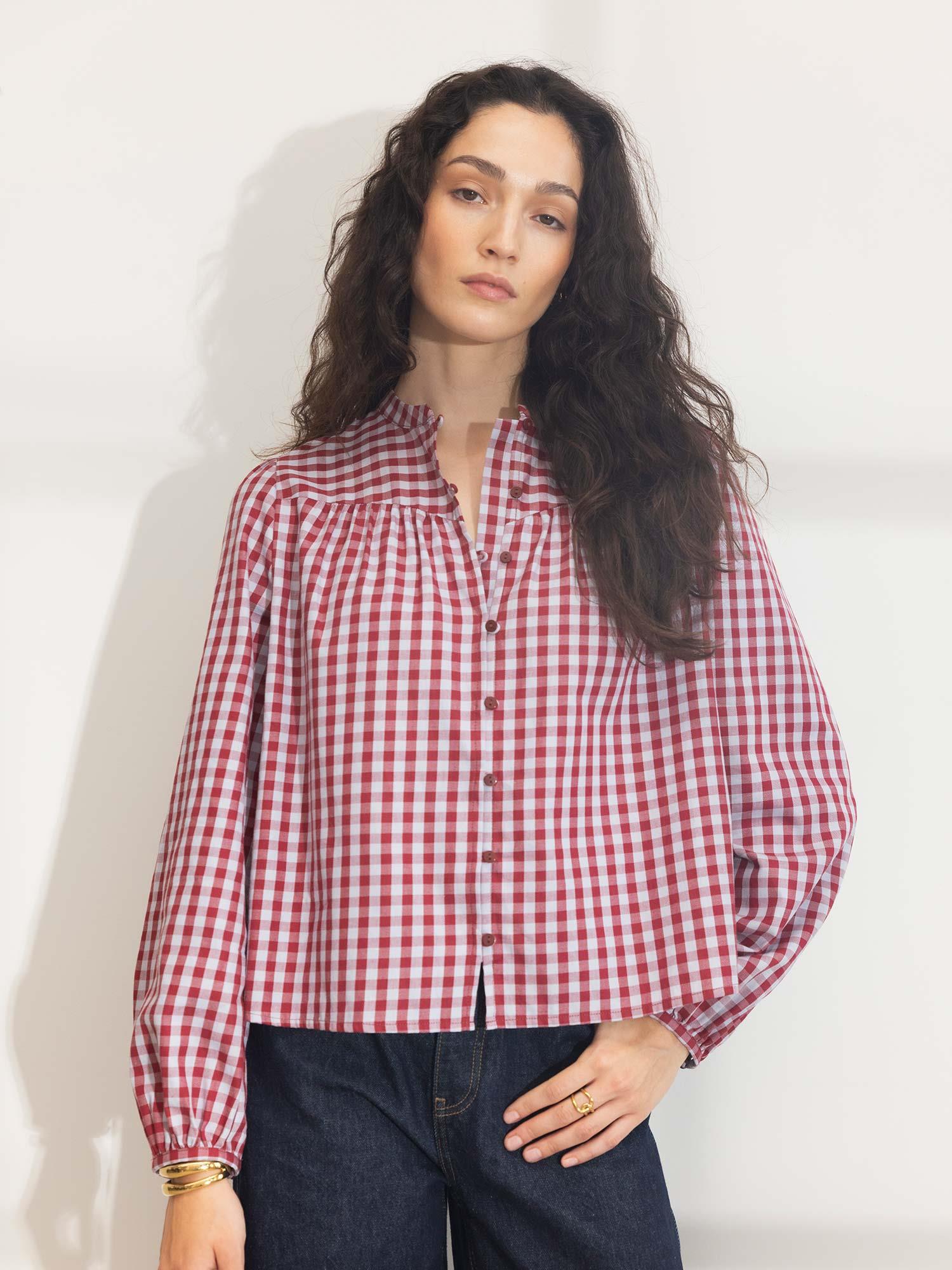 Bellier Blouse - Red Check