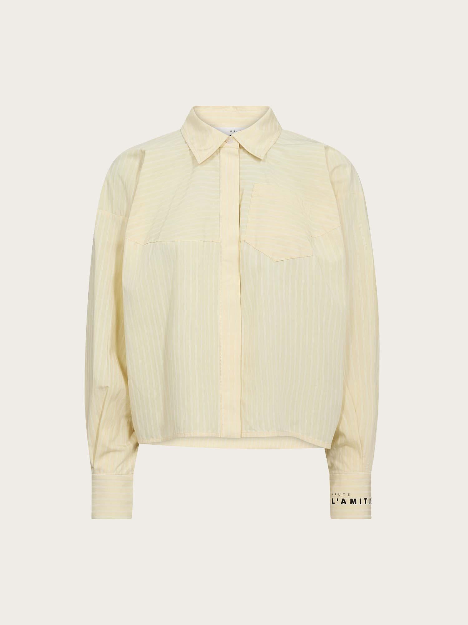 Sophie Yellow Stripe Shirt - Pale Yellow