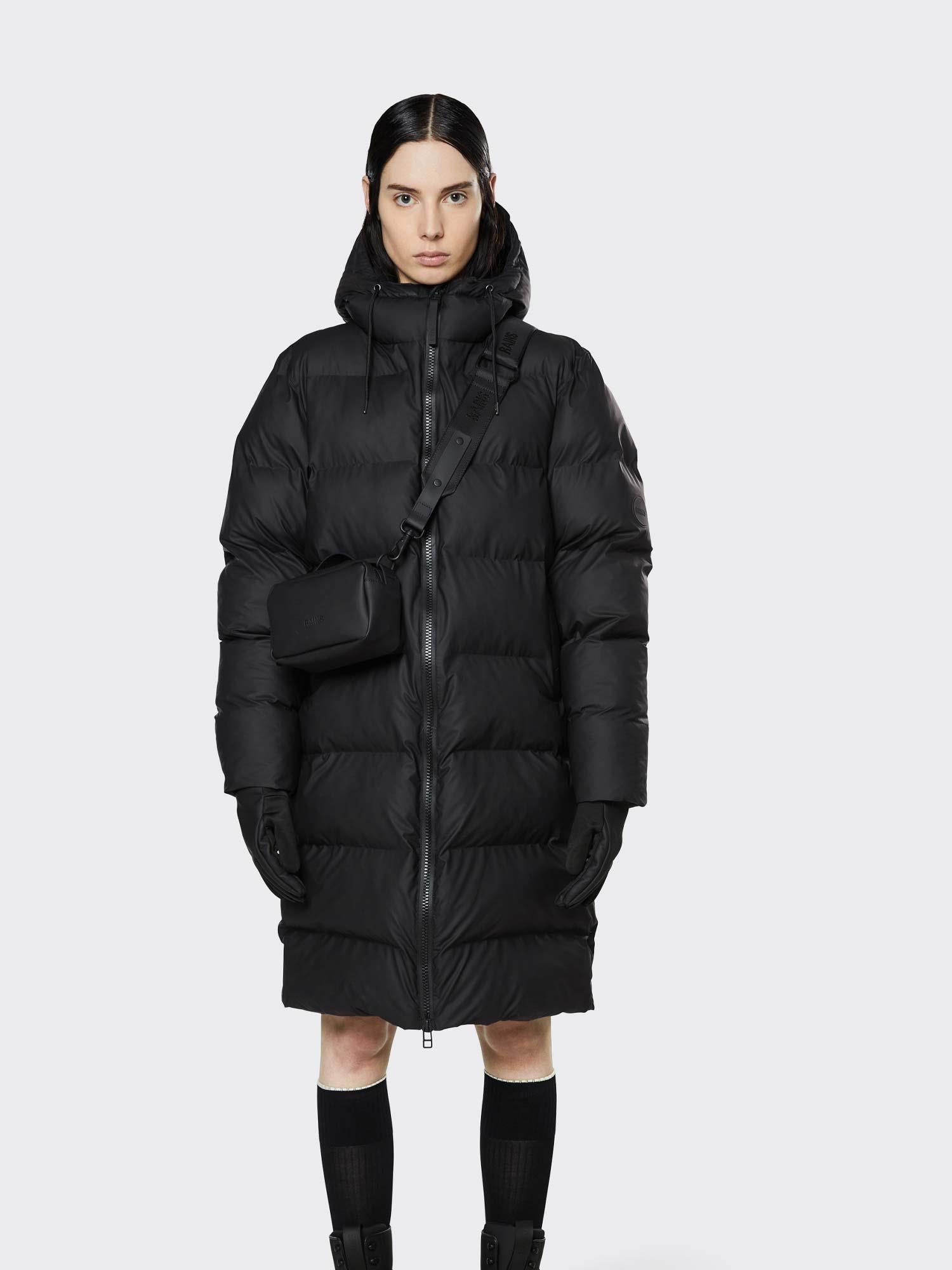 Long Puffer Jacket - Black