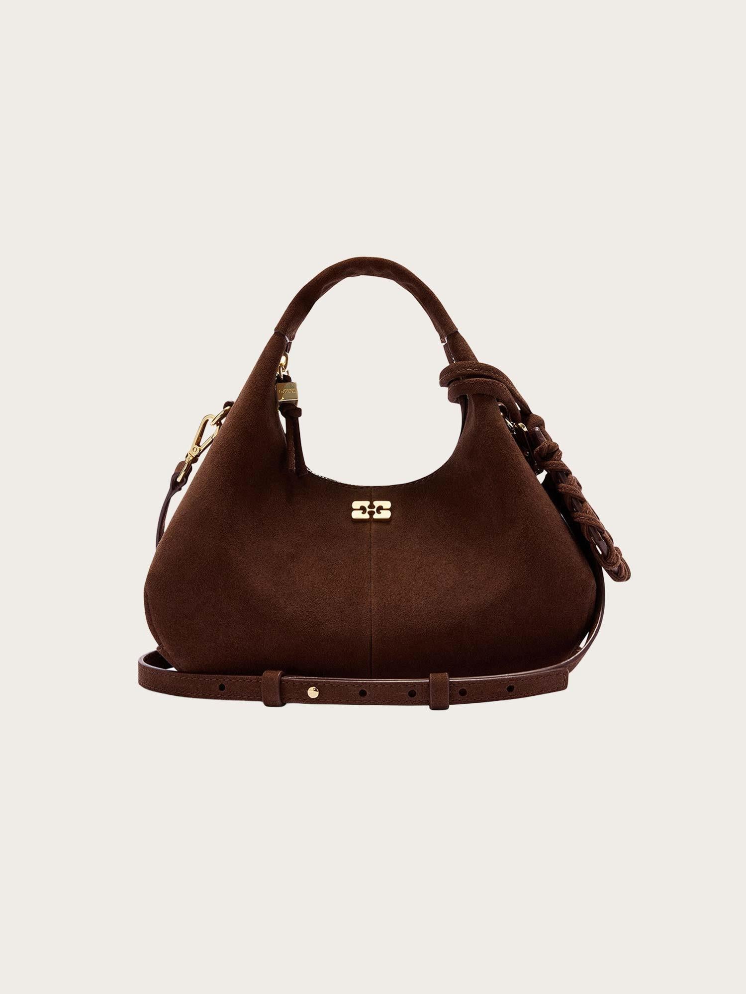 Hobo Mini Recycled Suede Pelinova - Chicory Coffee