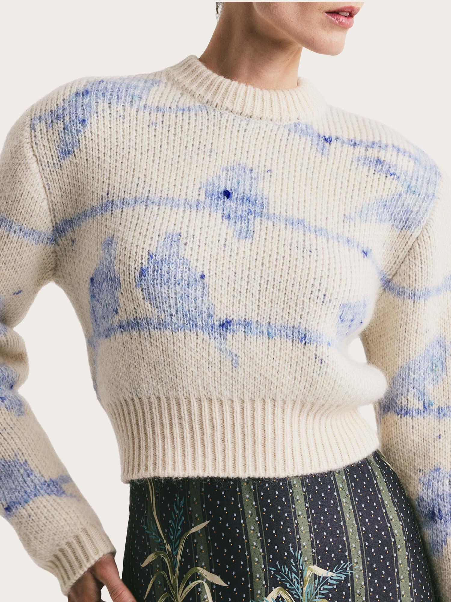 Jacquard Knit Sweater -