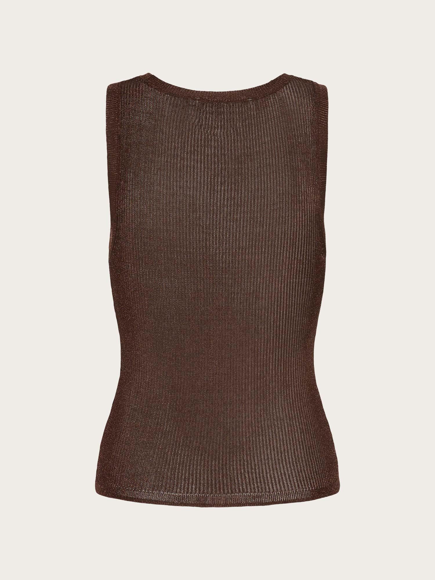 Silvi Tank Top - Deep Brown Metallic
