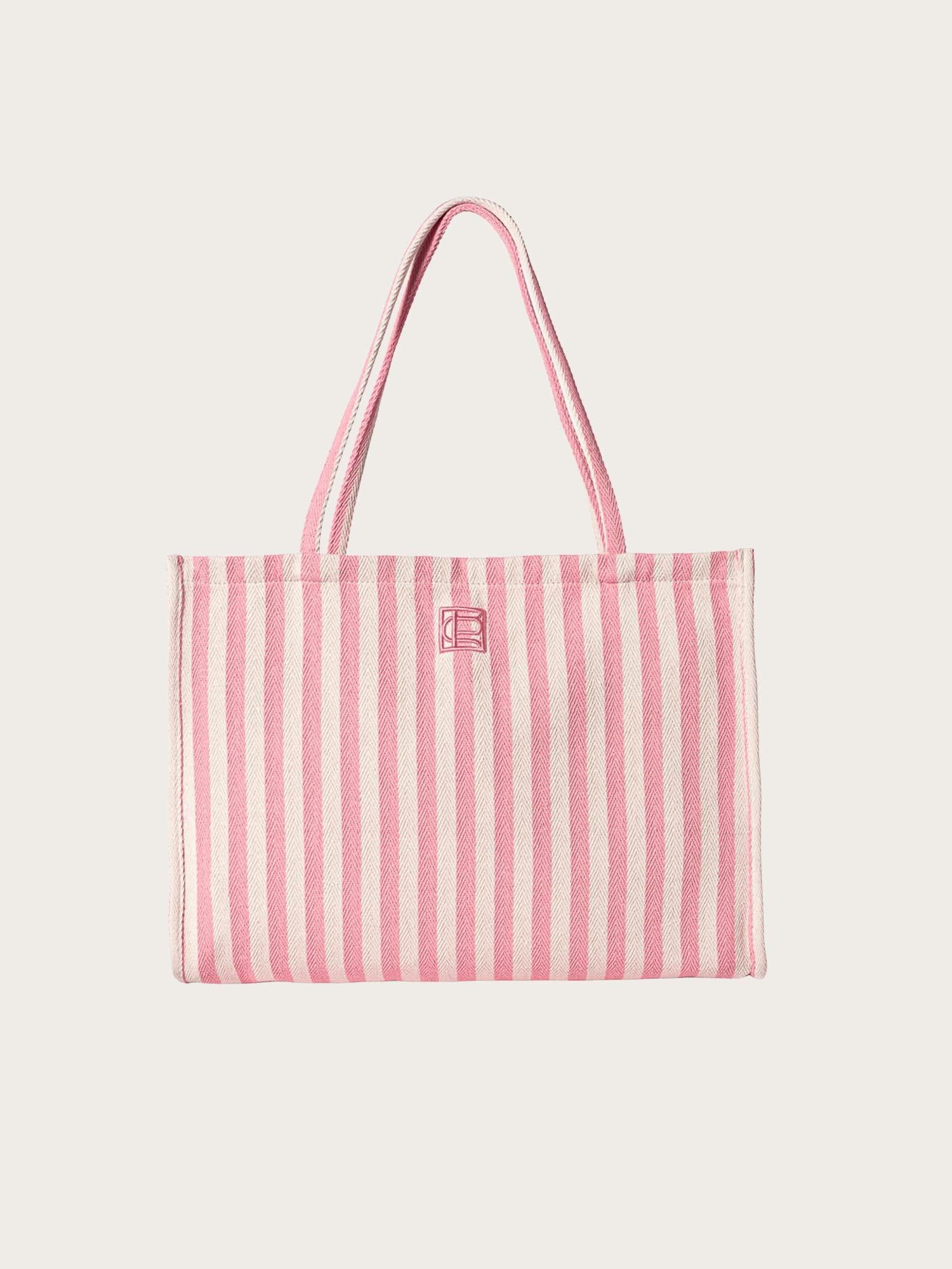 Ivy Tote Bag - Light Pink Stripe