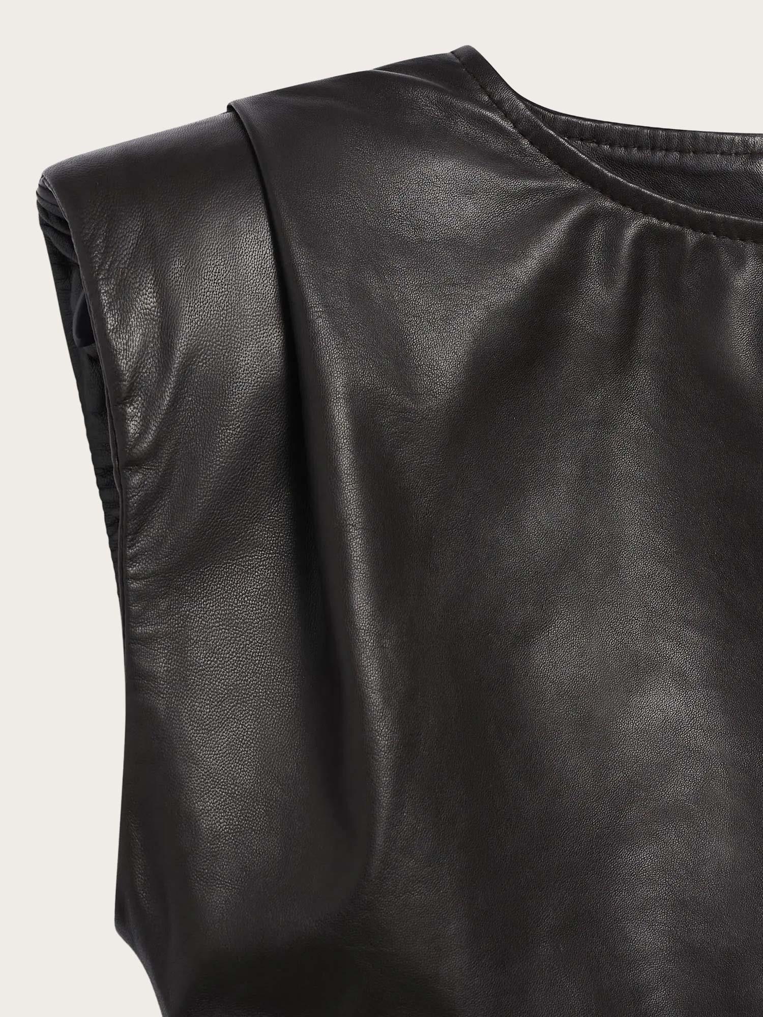 Sunset Leather Top - Espresso Brown