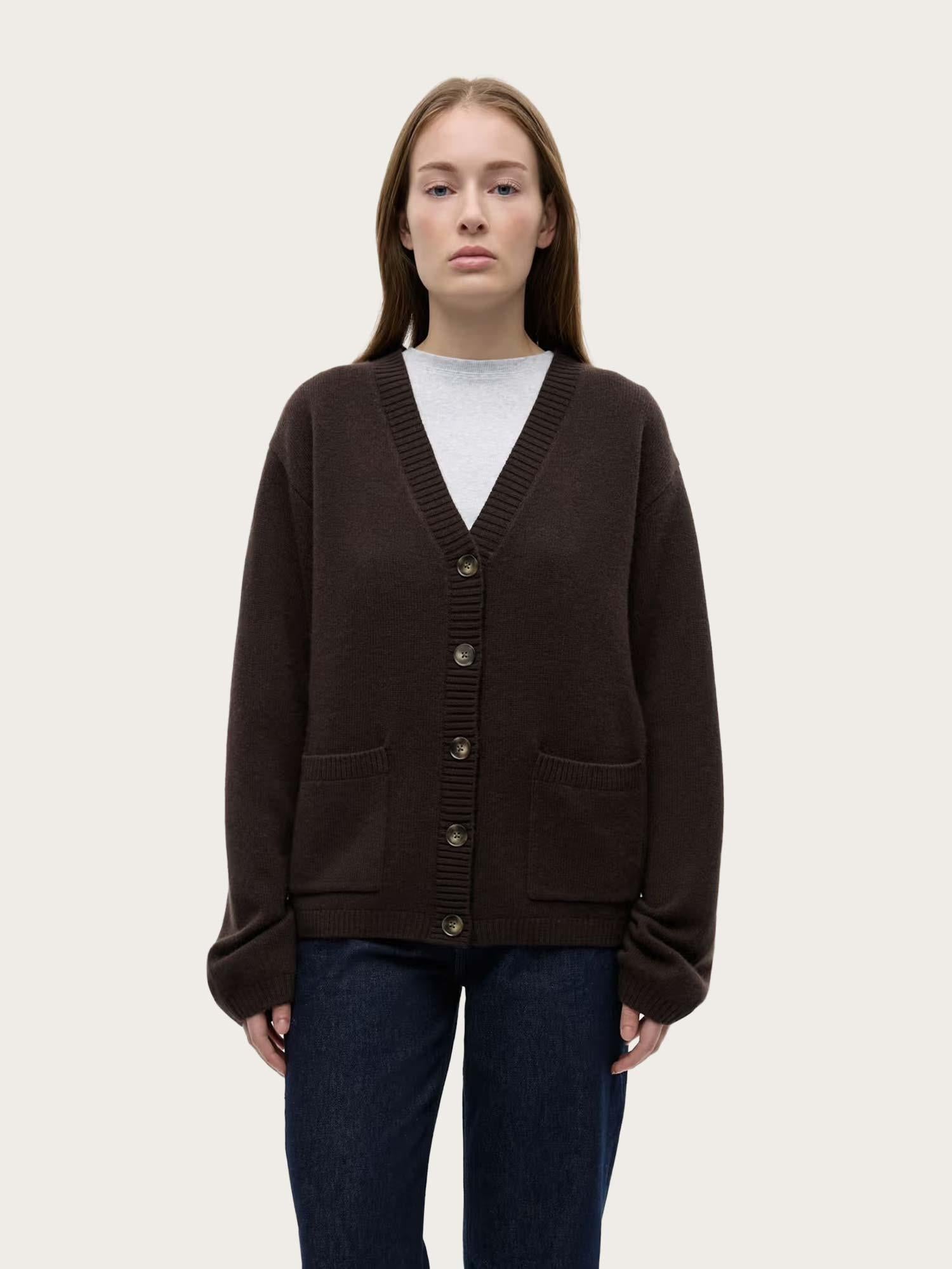 Enelise ls Cardigan - Chocolate Torte