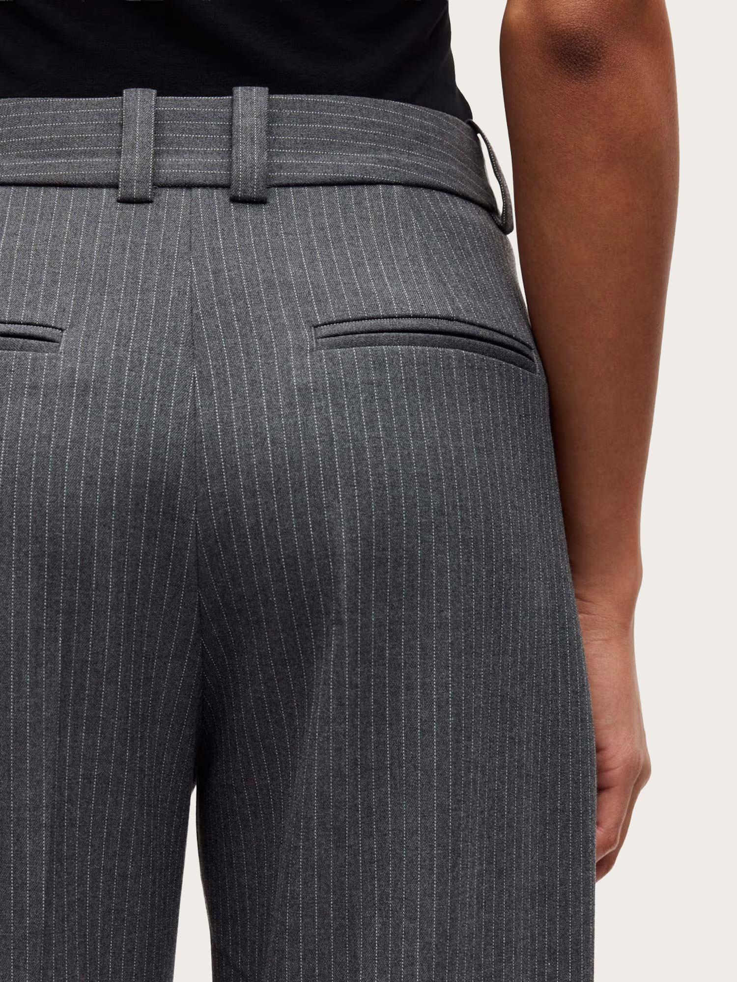 Salot Trousers - Dark Gull Gray Pinstripe