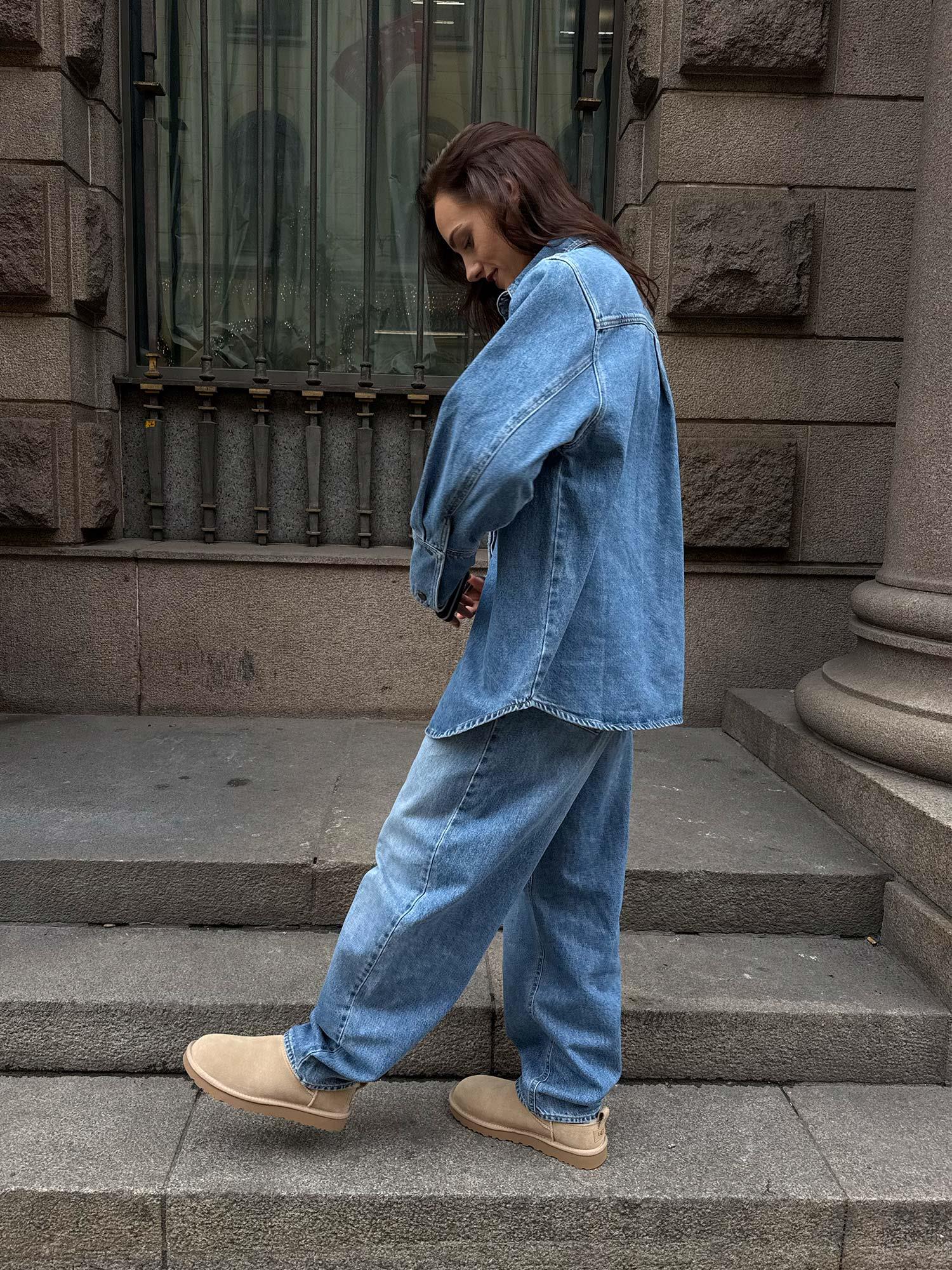 Reign Barrel Jeans - M.Blue