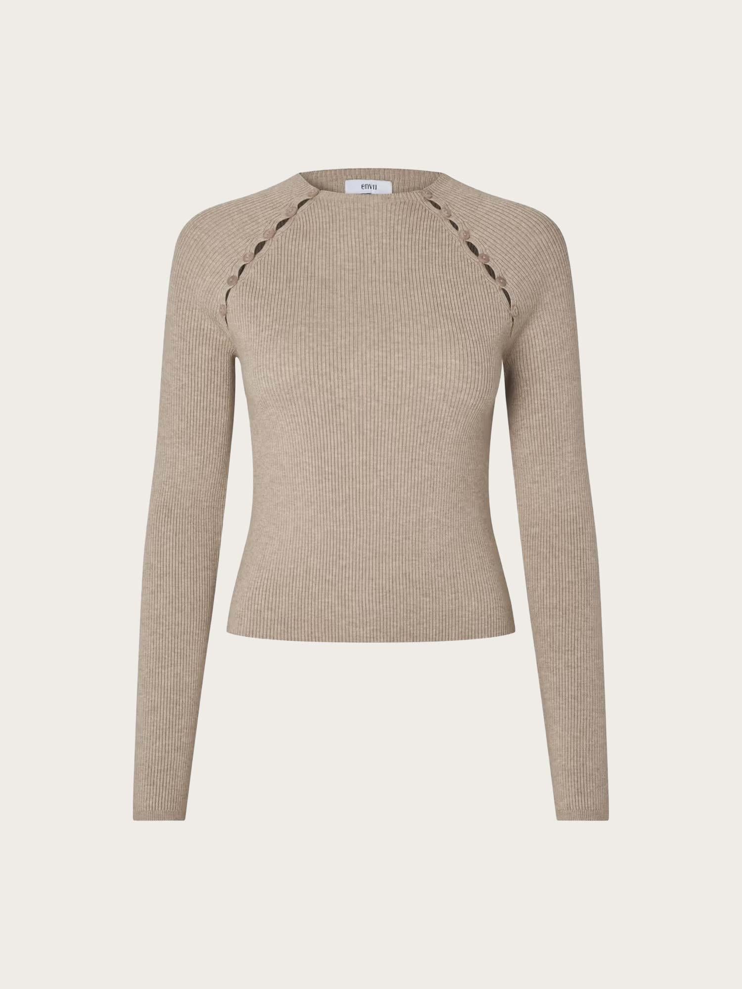 Enlana LS Knit - Chinchilla Melange