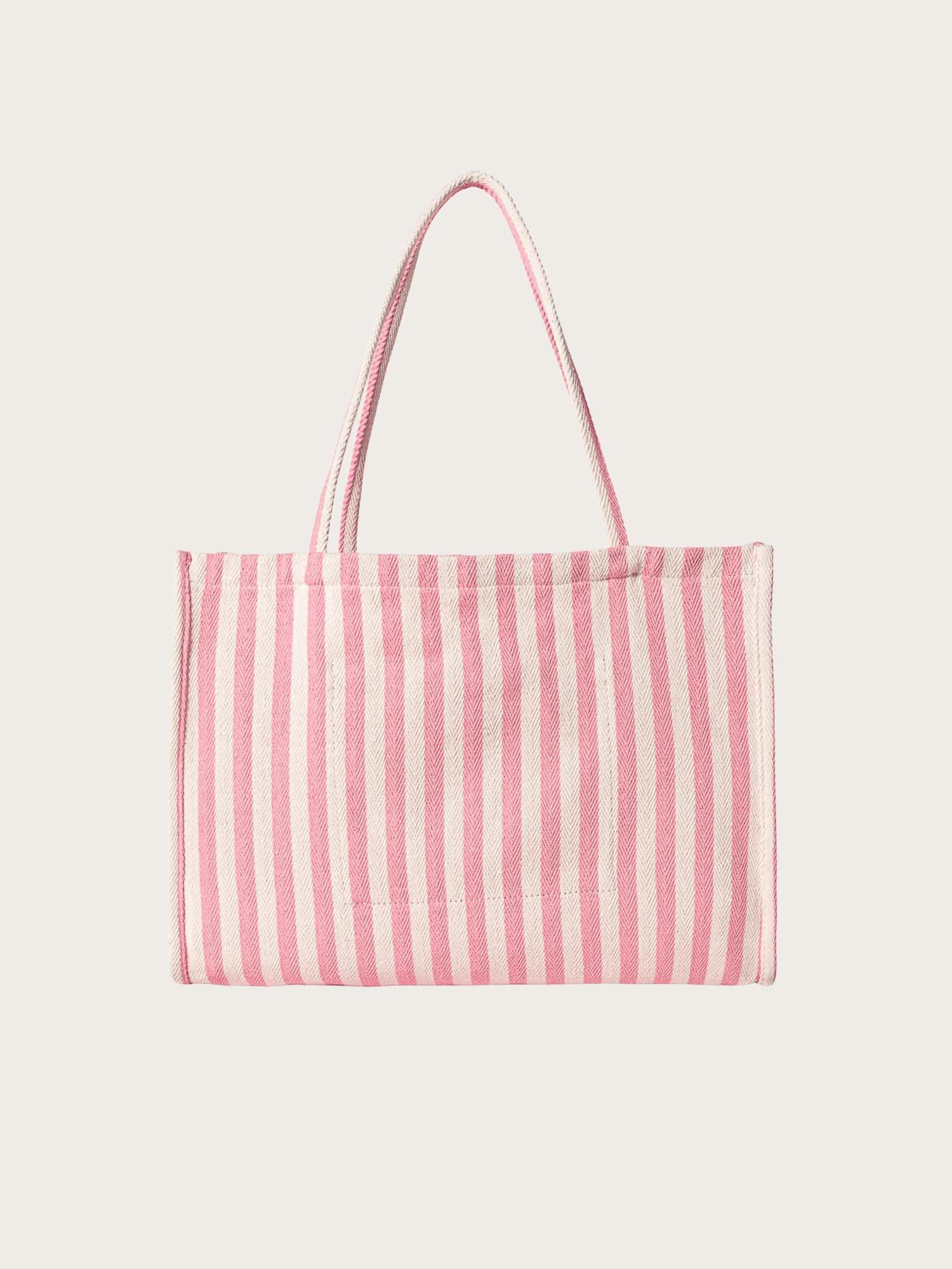 Ivy Tote Bag - Light Pink Stripe