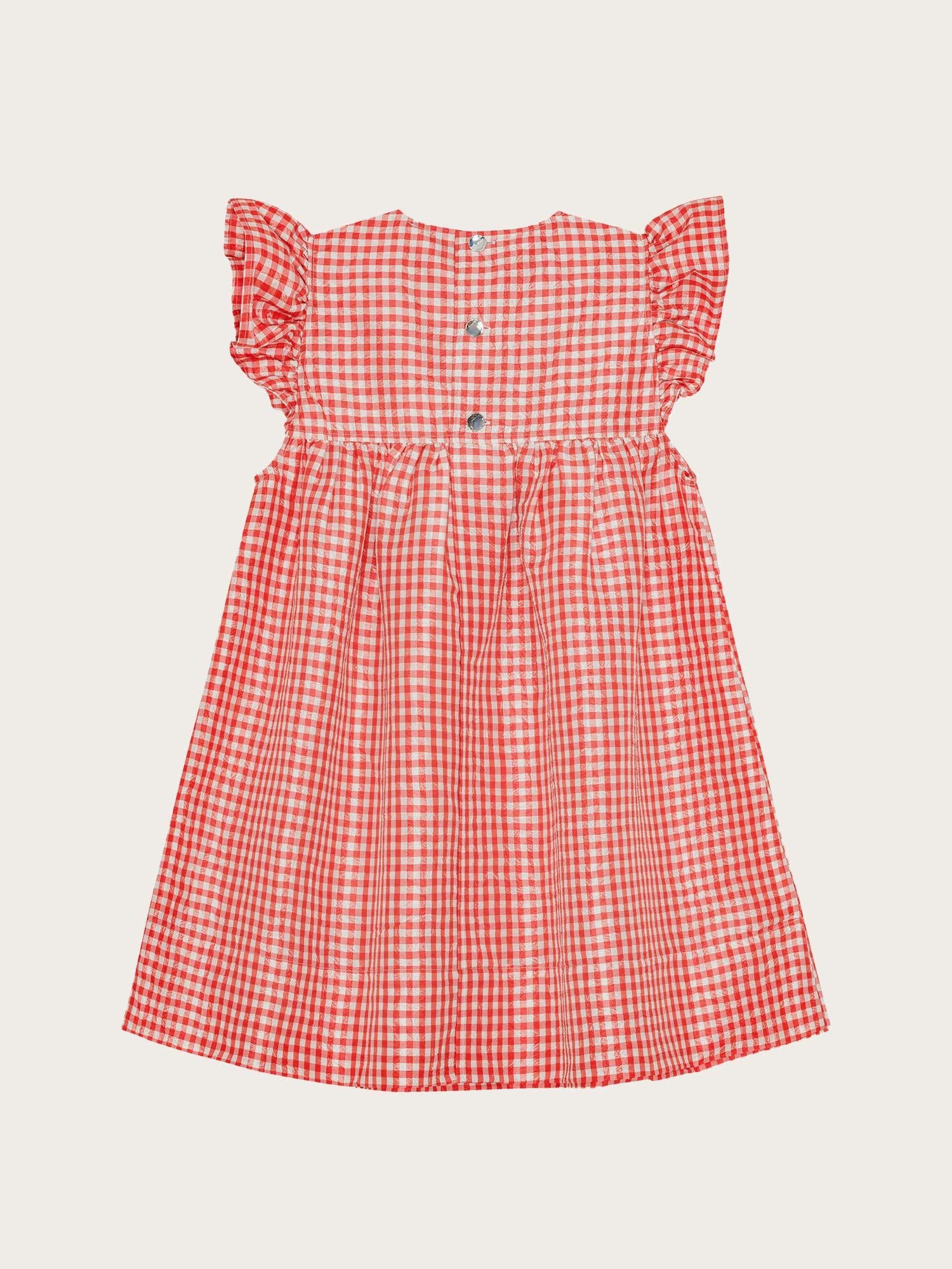 Crinckled Taffeta Check - Red Alert