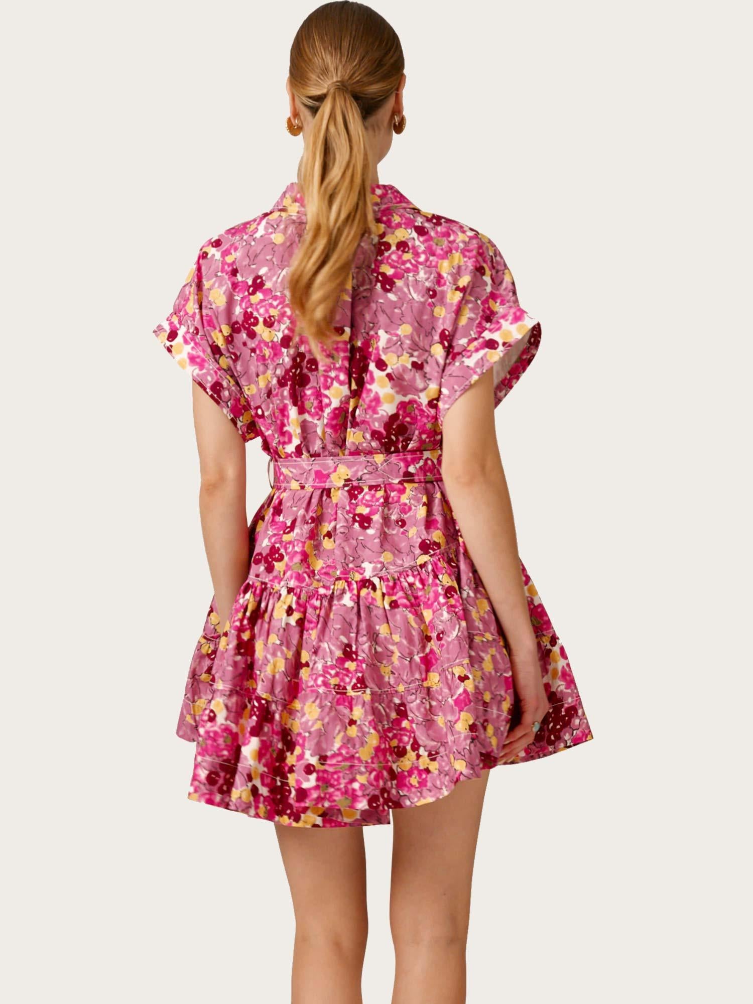 Poplin Belt Dress - Bright Field