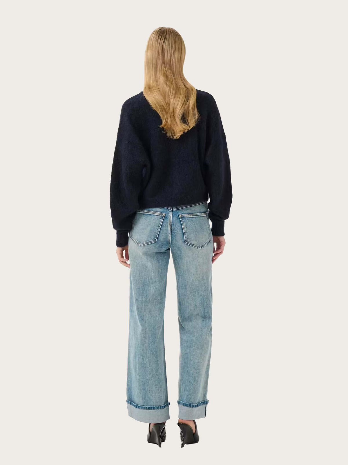 Debbie V Gardigan - Navy Melange