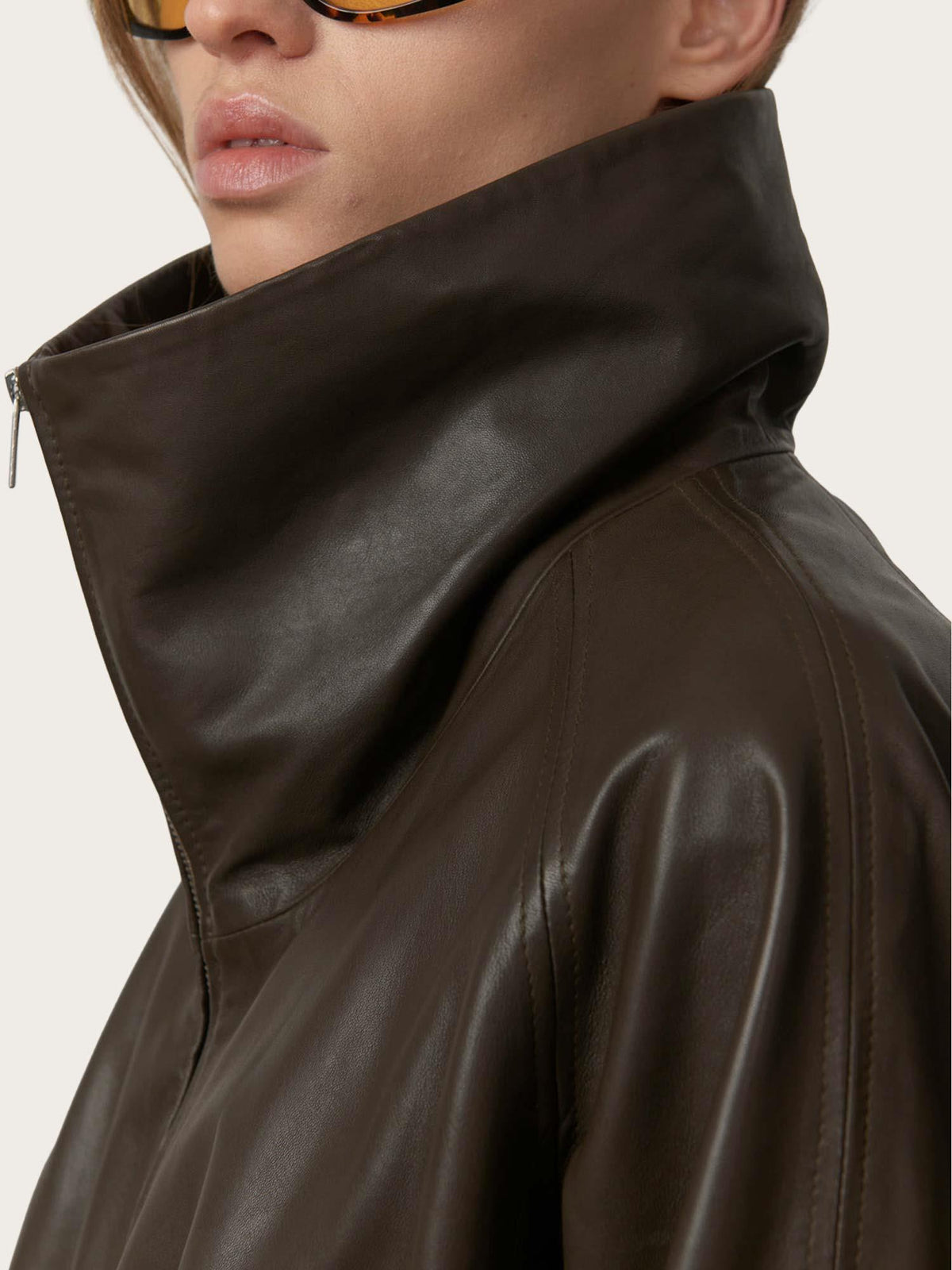Oscar Leather Jacket - Earth