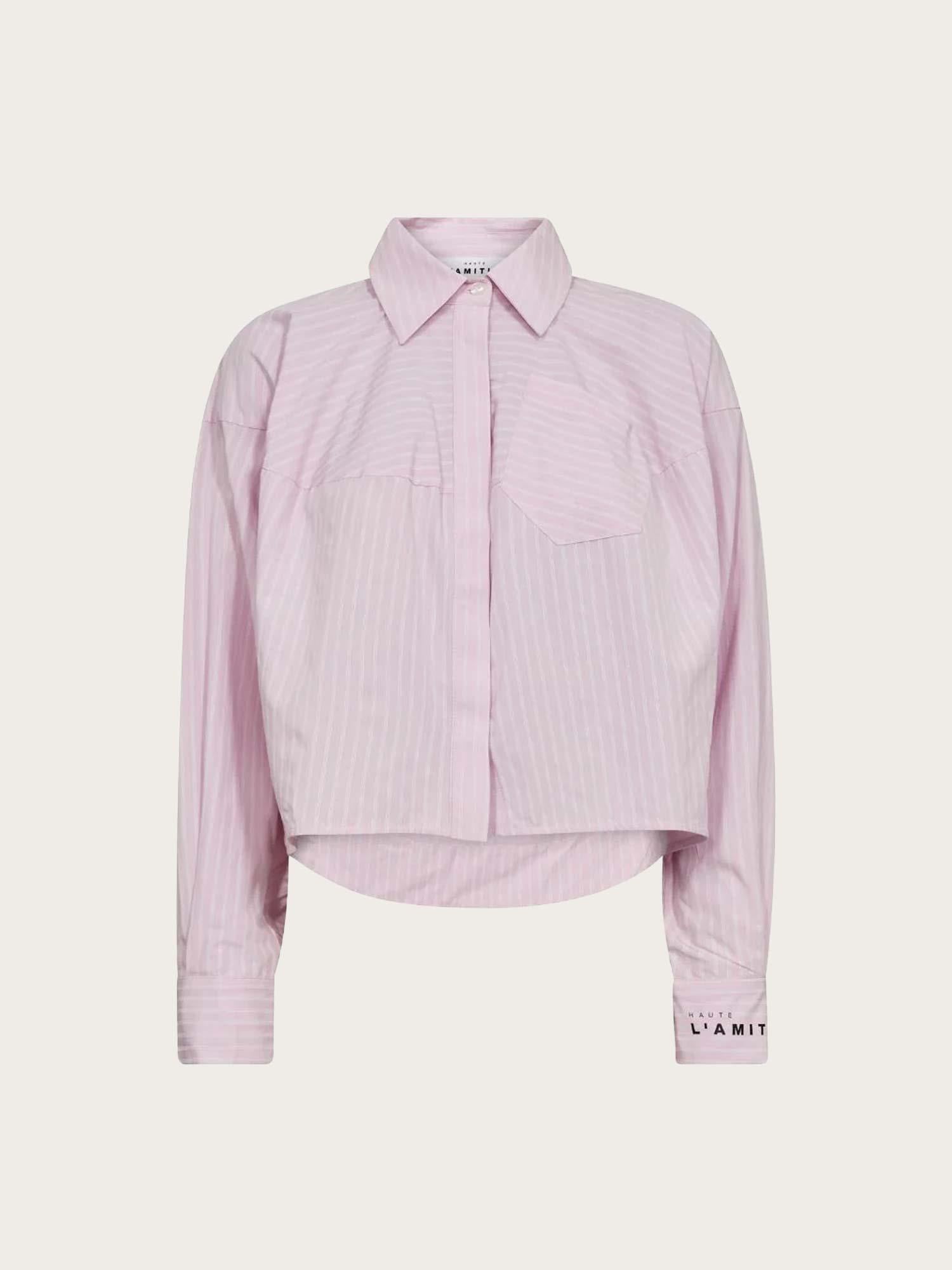 Sophie Rose Stripe Shirt - Iced Rose