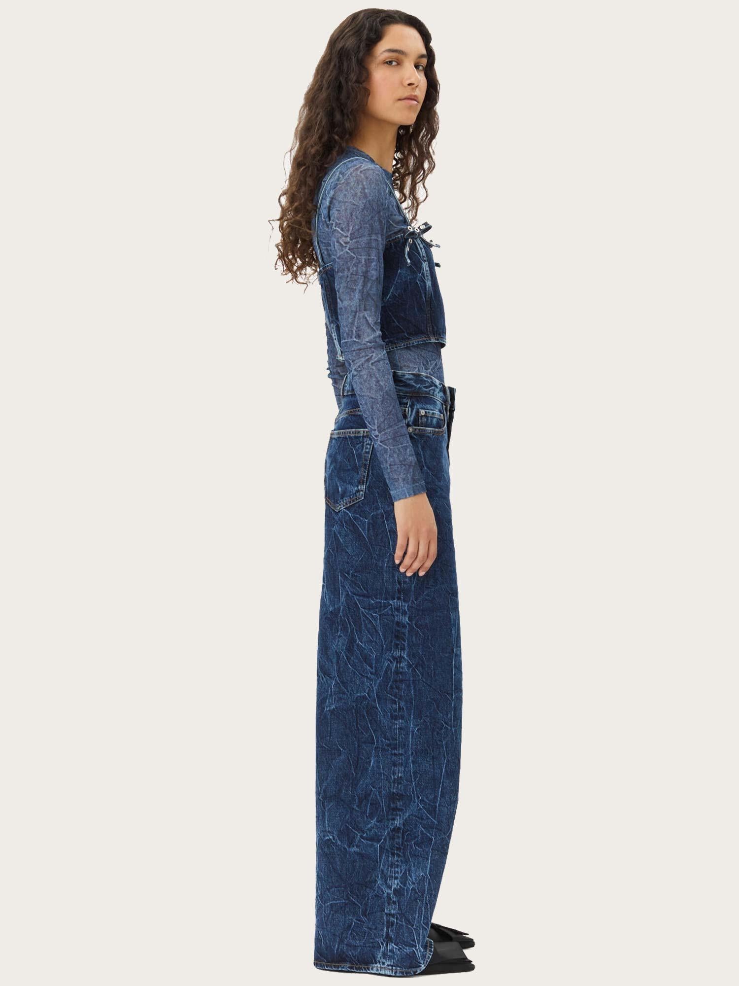 Crinkled Future Denim Marri - Mid Blue Stone