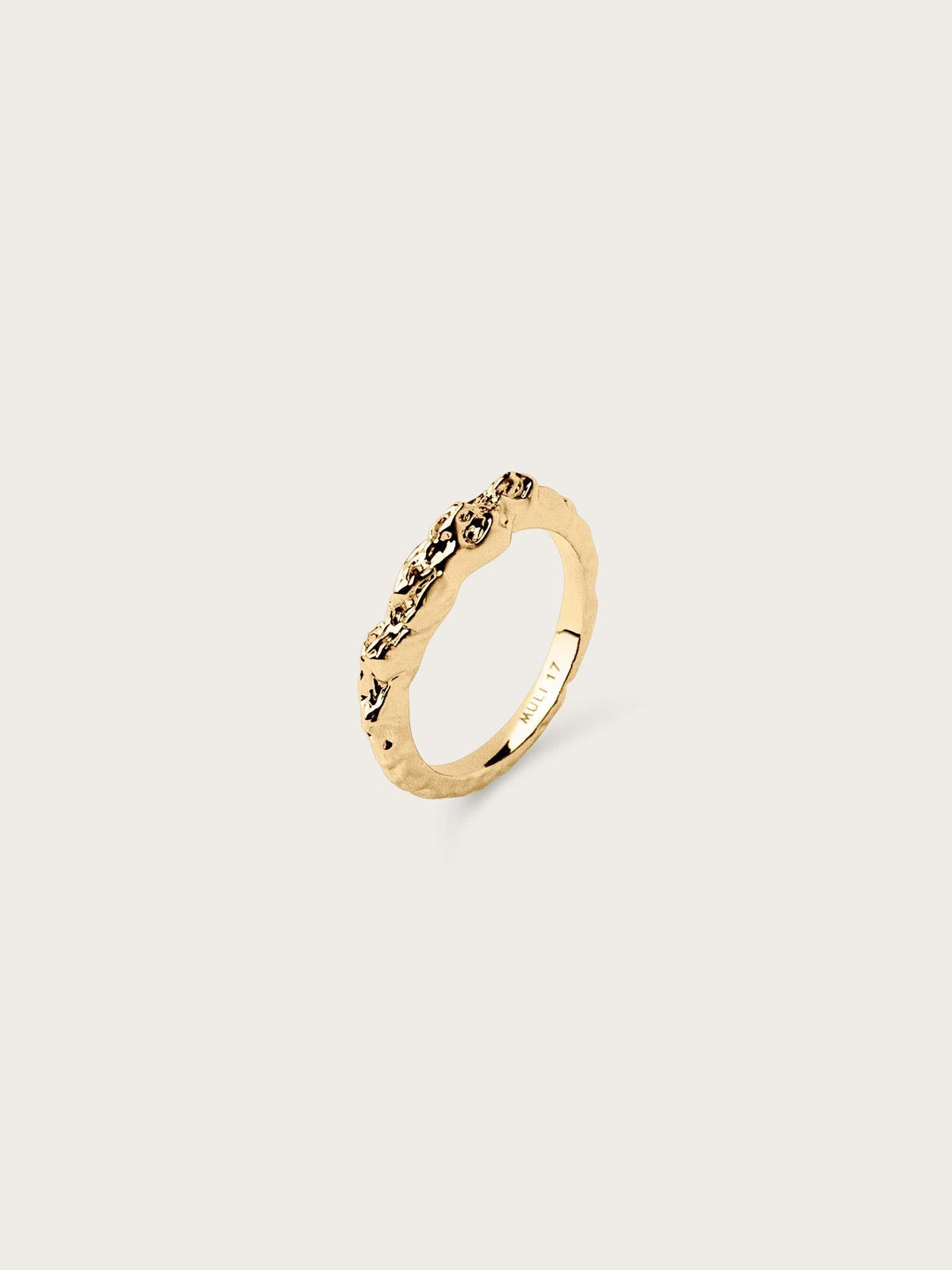 Structured Thin Ring - Gold