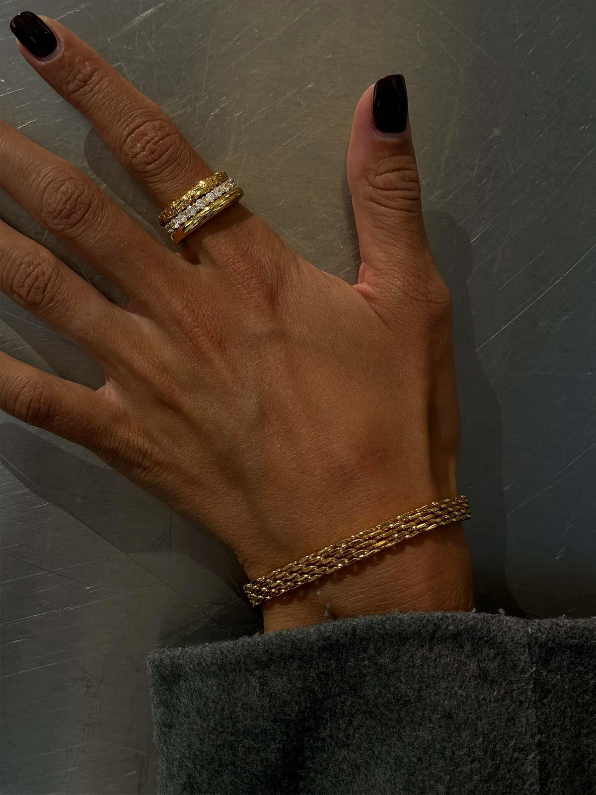 Mesh Link Bracelet - Gold