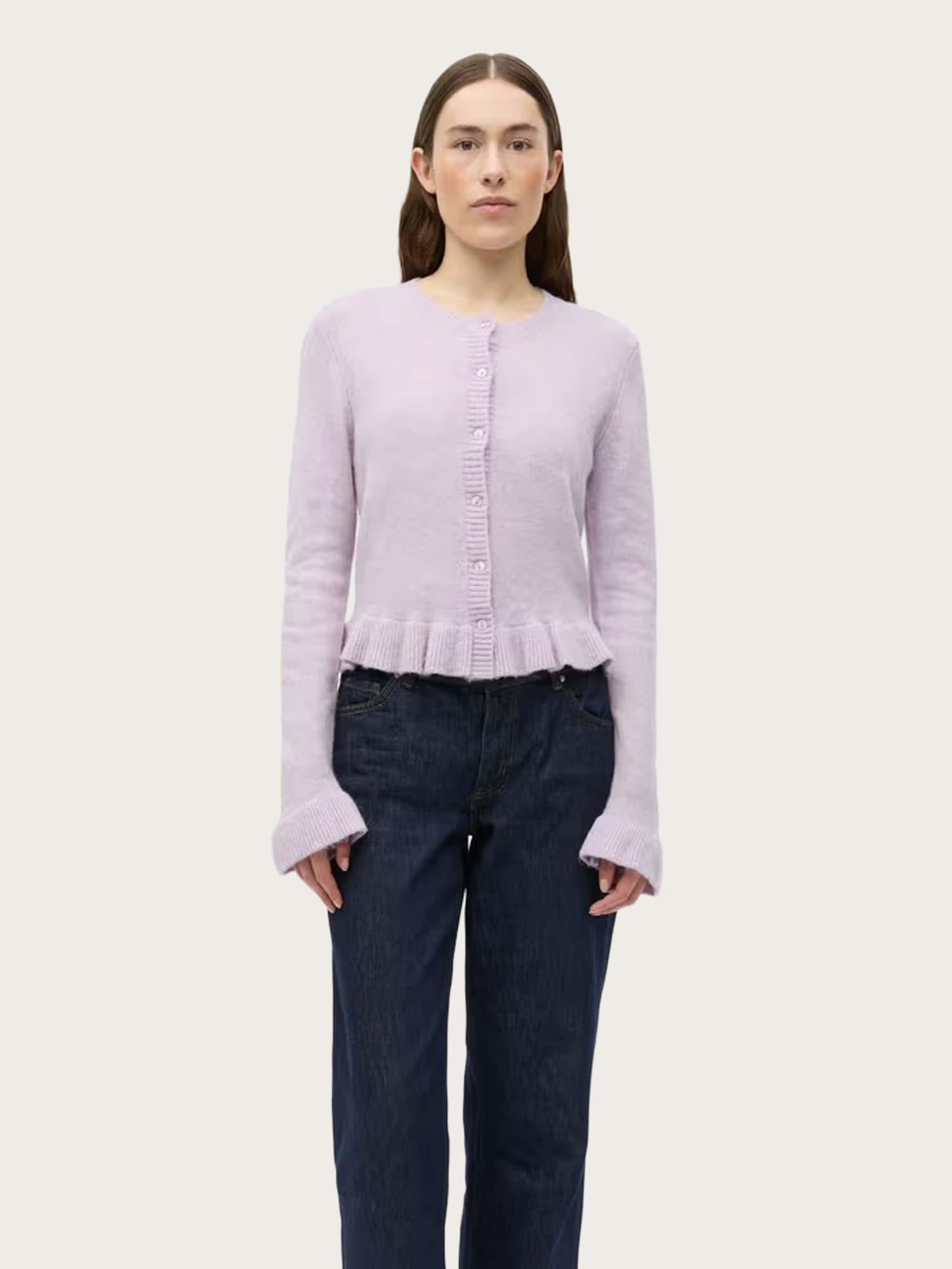 Engracie LS Cardigan - Lavender Fog Melange