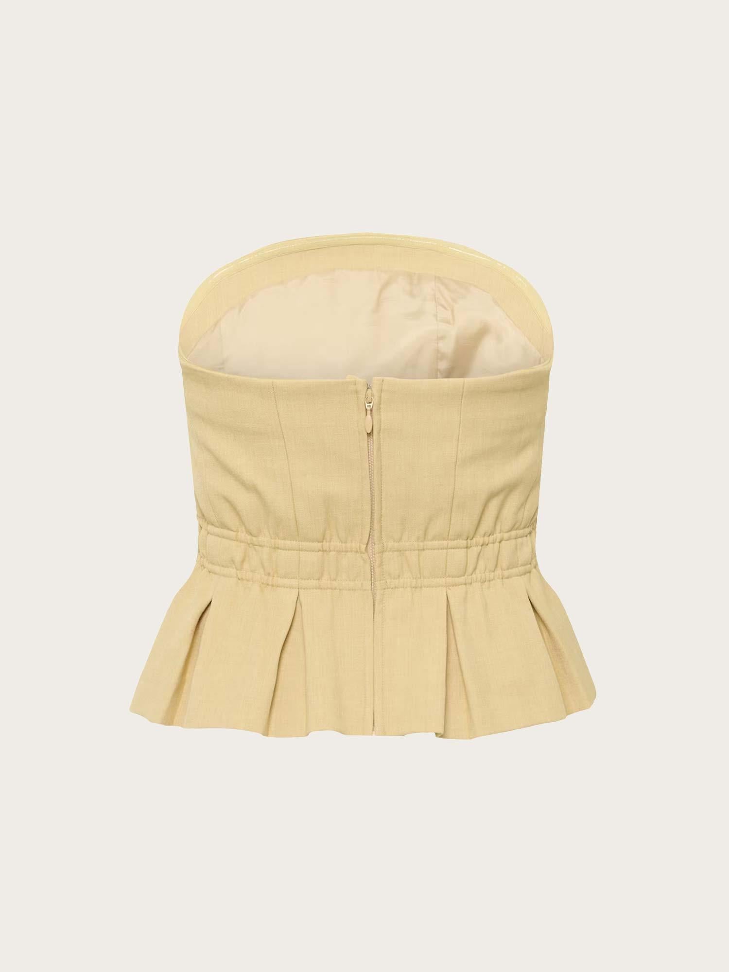 Stacy Corsage - Pale Hay Melange