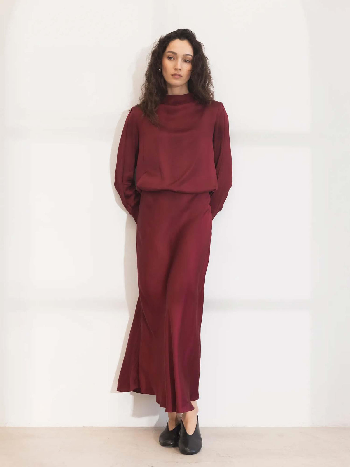 Arlene Blouse - Dark Red