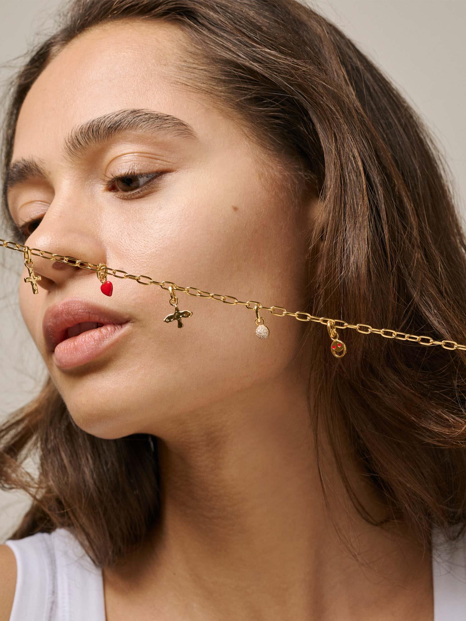 Charm Funky Smiley - Red