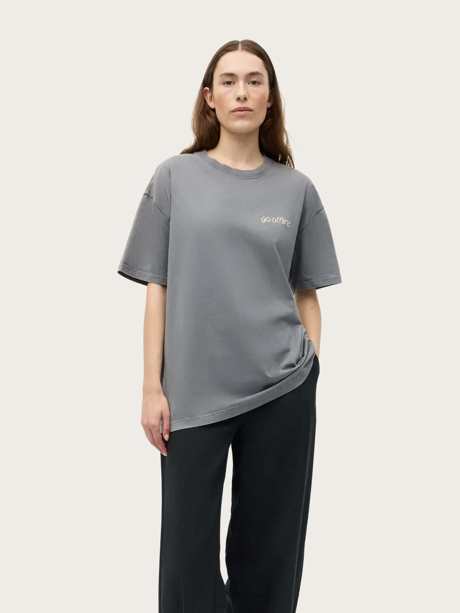 Enkulla SS Tee Print Wash - Washed Dine