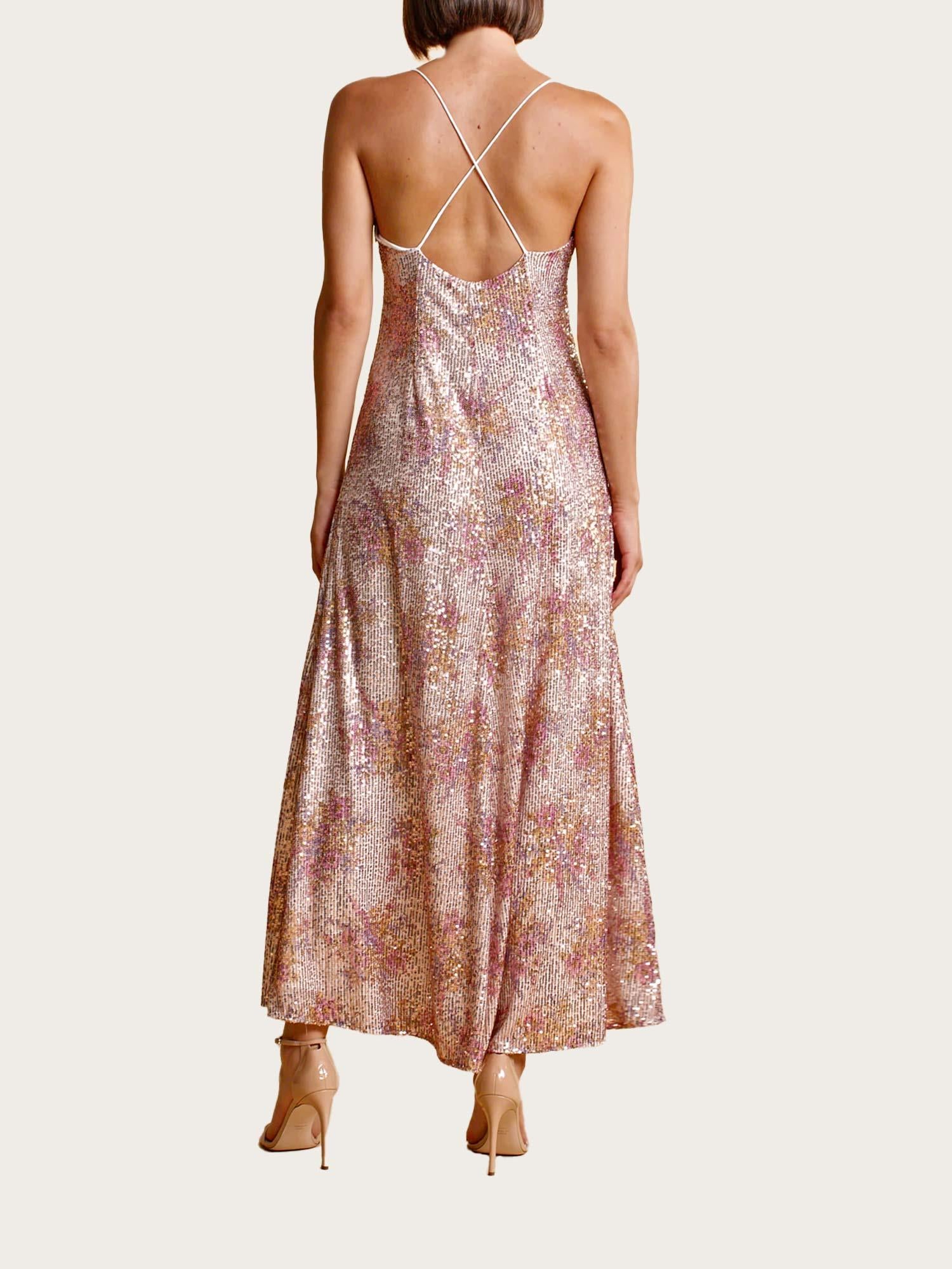 Sequins Strap Dress - Bright Bouquet