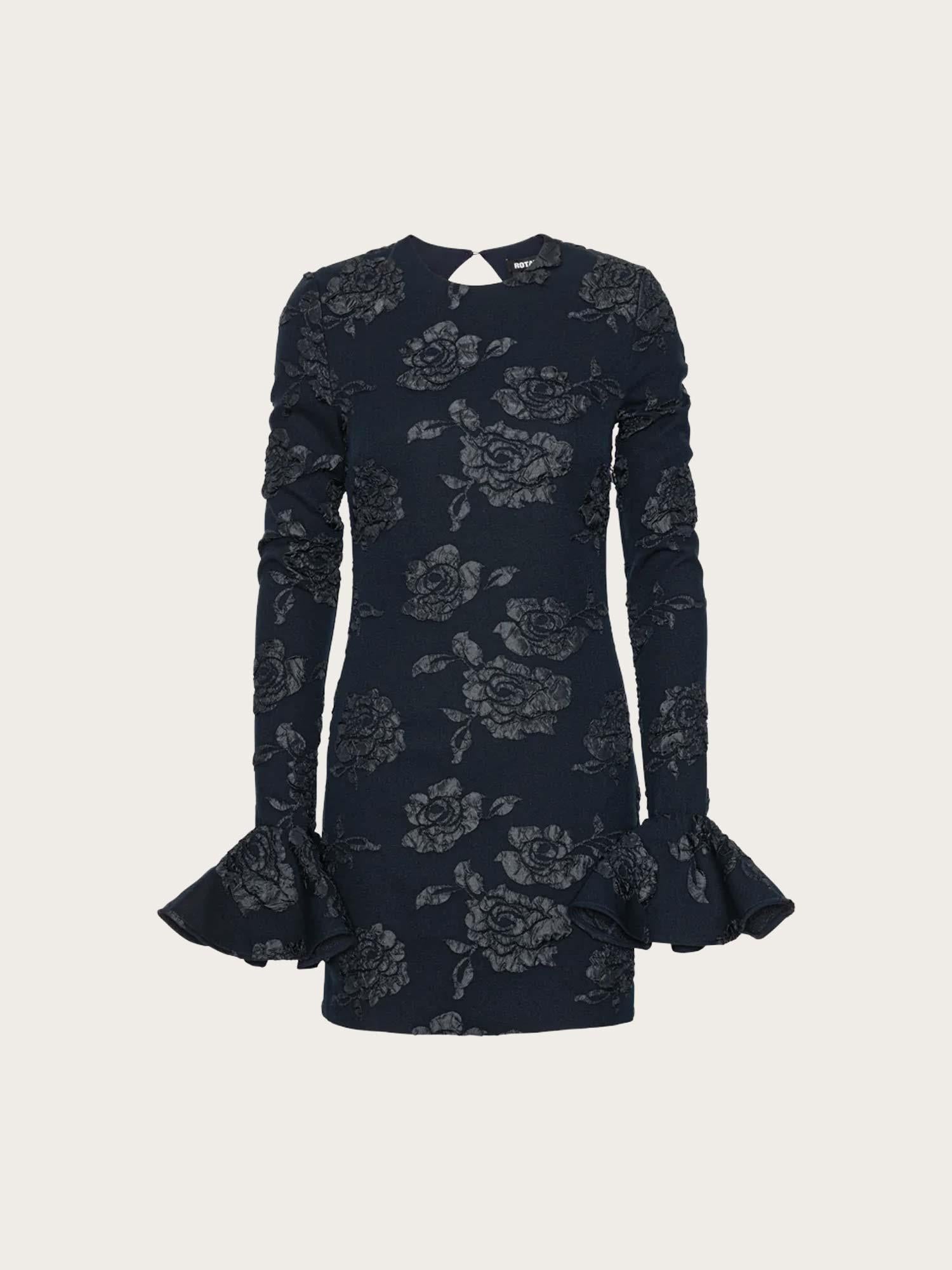 Jaquard Mini Dress - Sky Captain