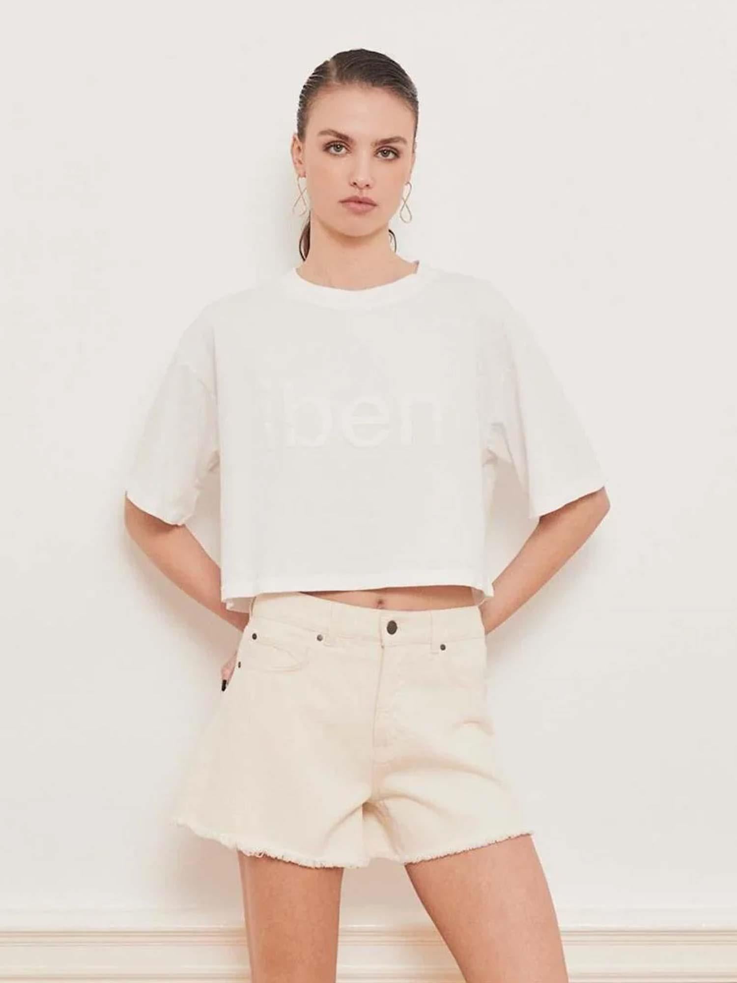 Rocky Cropped Tee - White