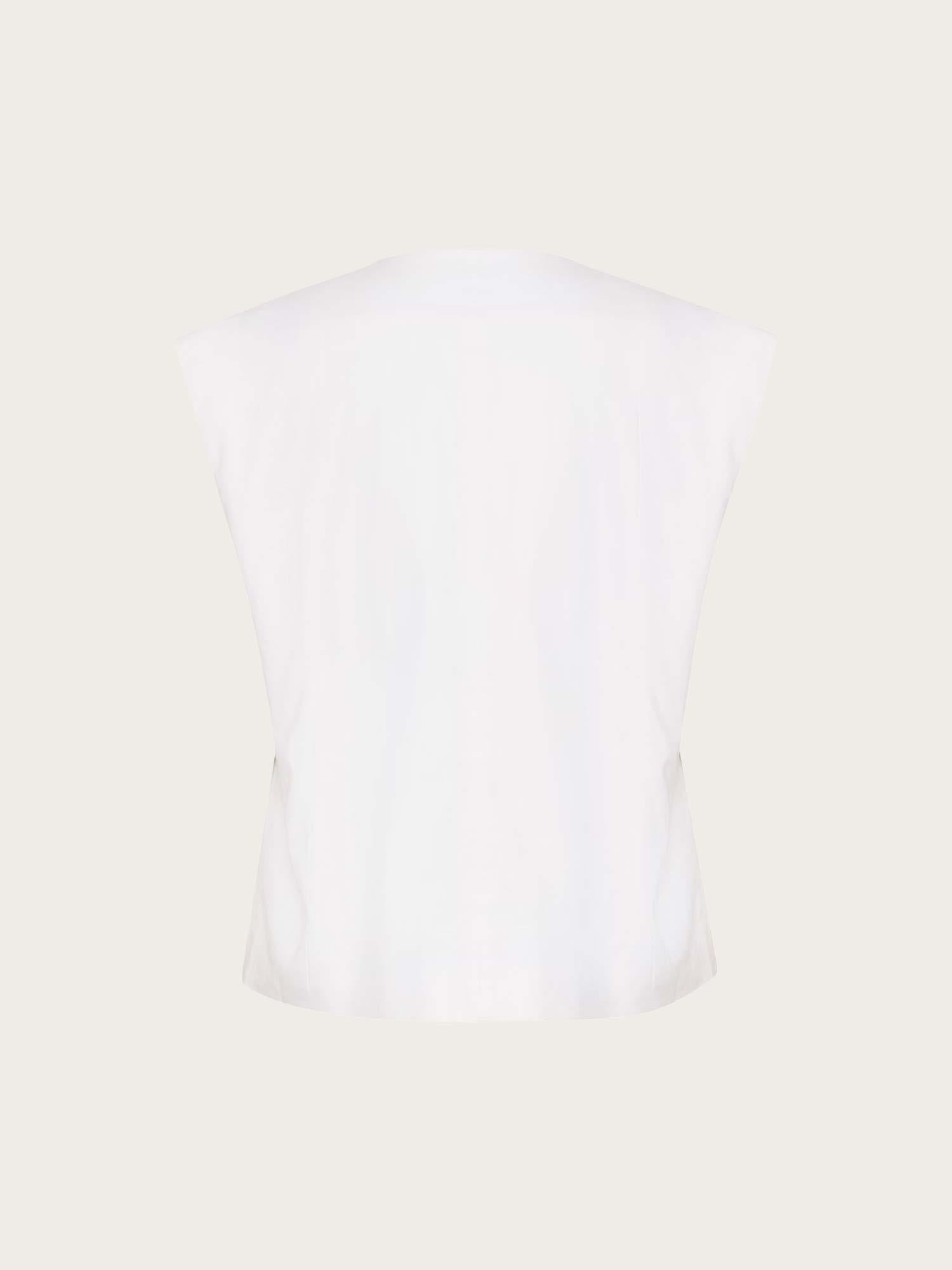 GZizza Linen Waistcoat - Bright White