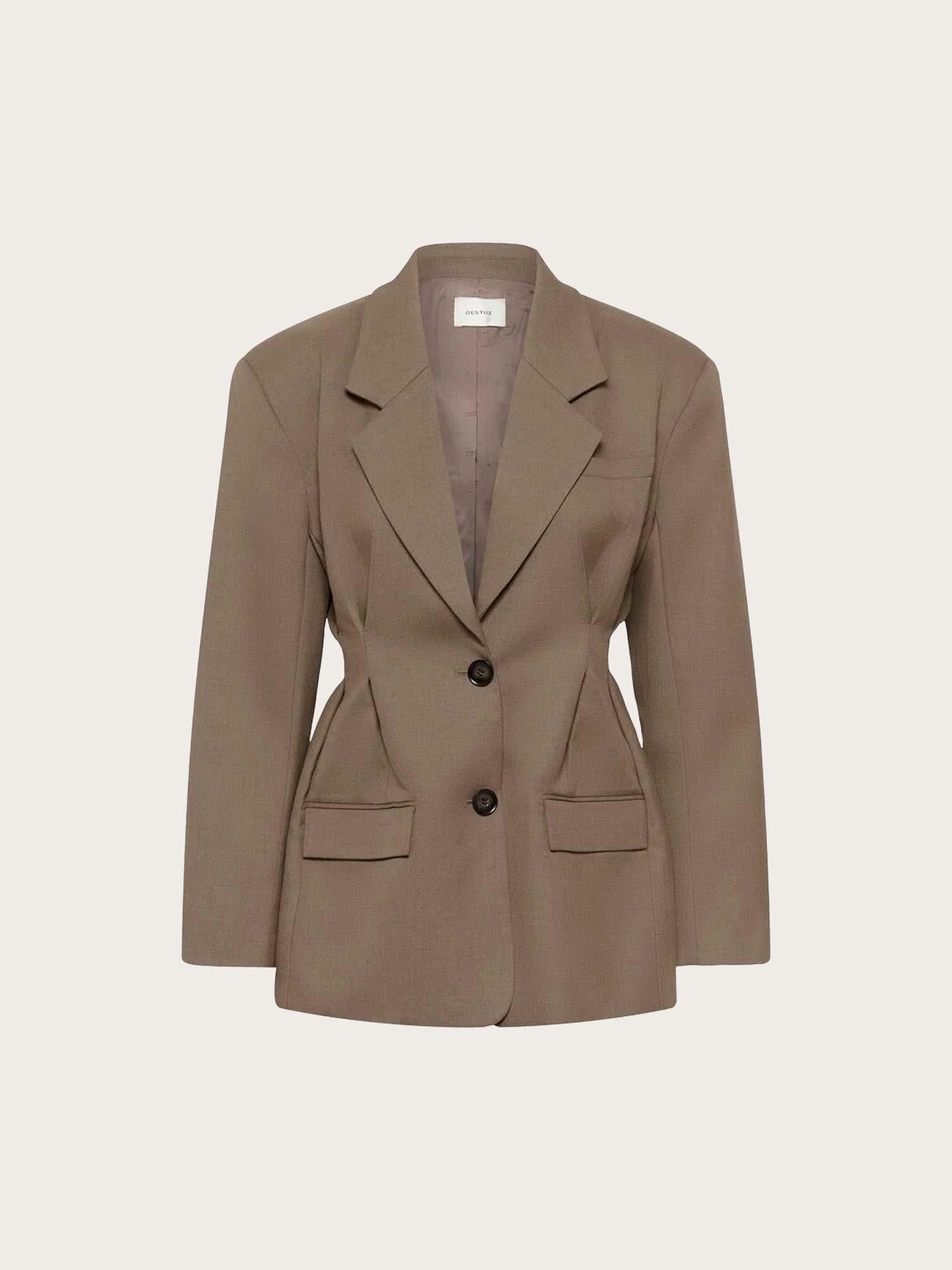 Paula Waist Blazer - Dark Timberwolf Melange