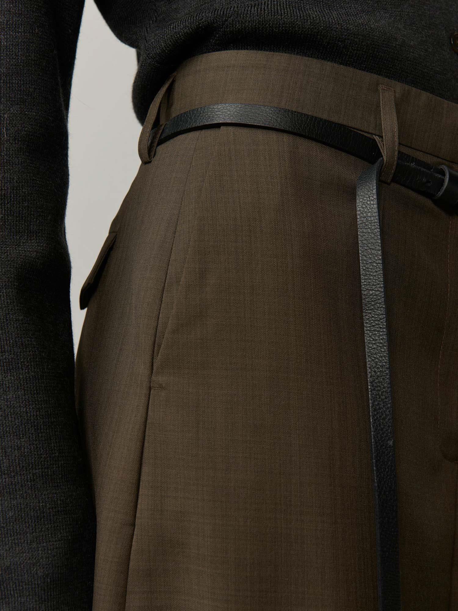 Dante Mid Waist Pants - Khaki