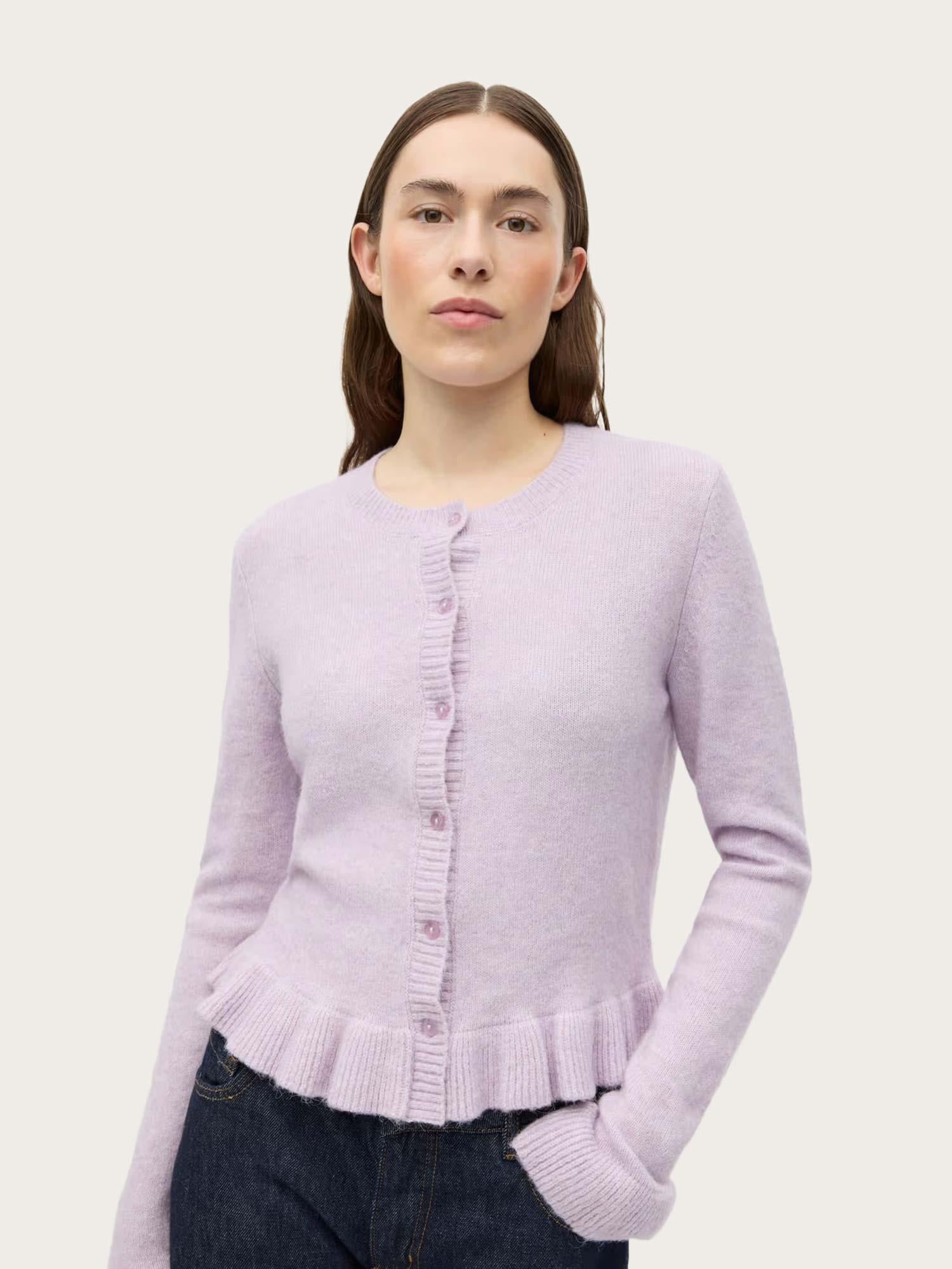Engracie LS Cardigan - Lavender Fog Melange